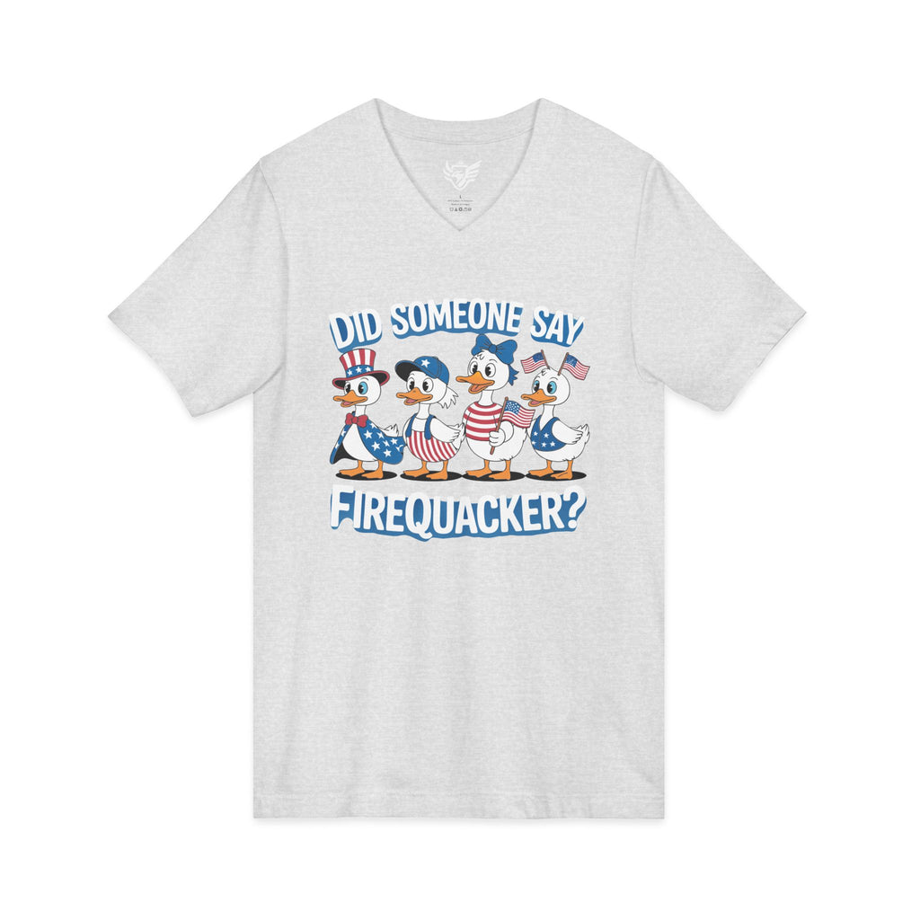 Firequackers Jersey Short Sleeve V-Neck Tee