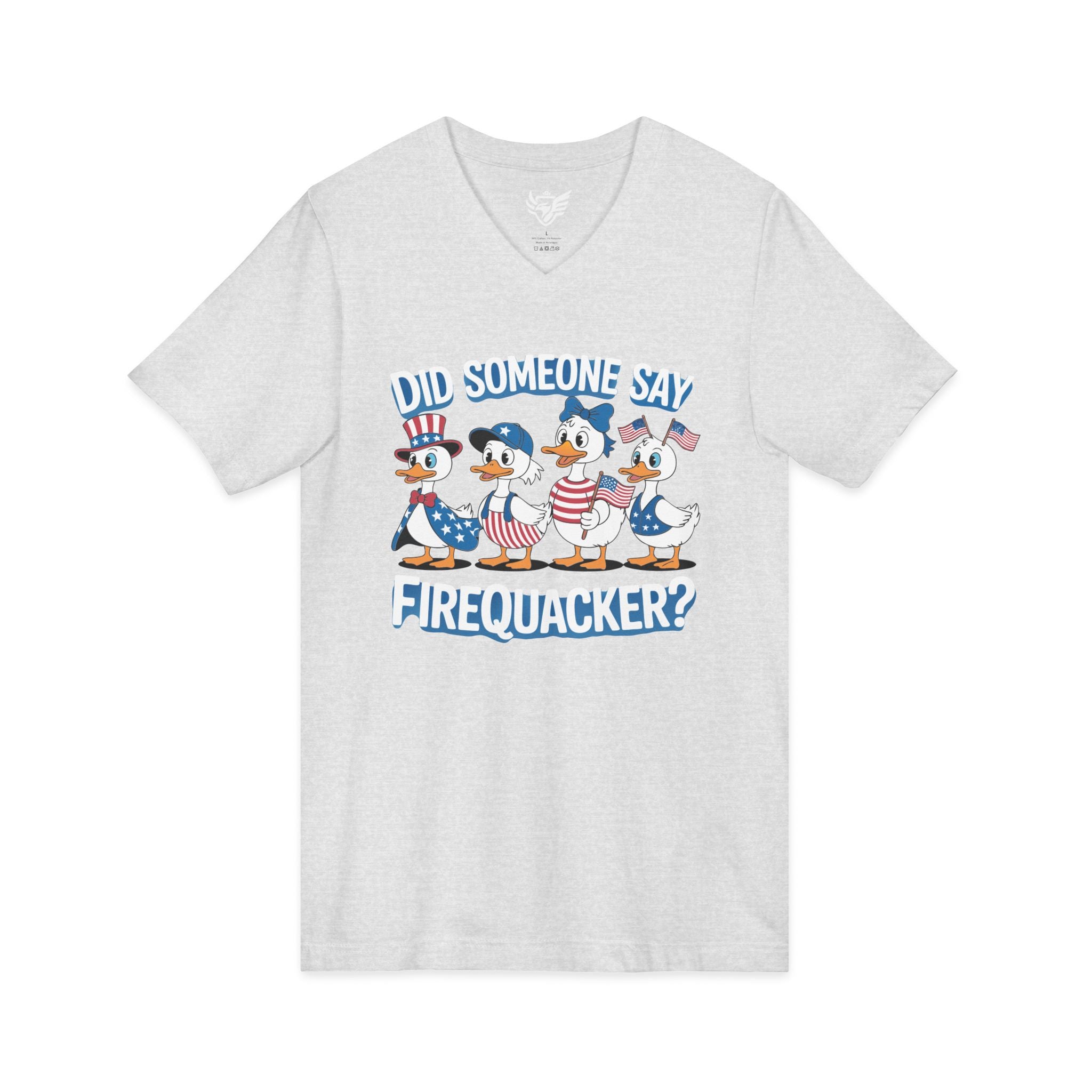Firequackers Jersey Short Sleeve V-Neck Tee