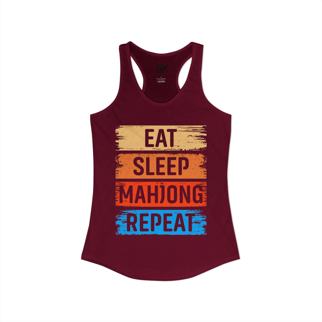 Eat Sleep Mahjong Repeat Ideal Racerback Tank