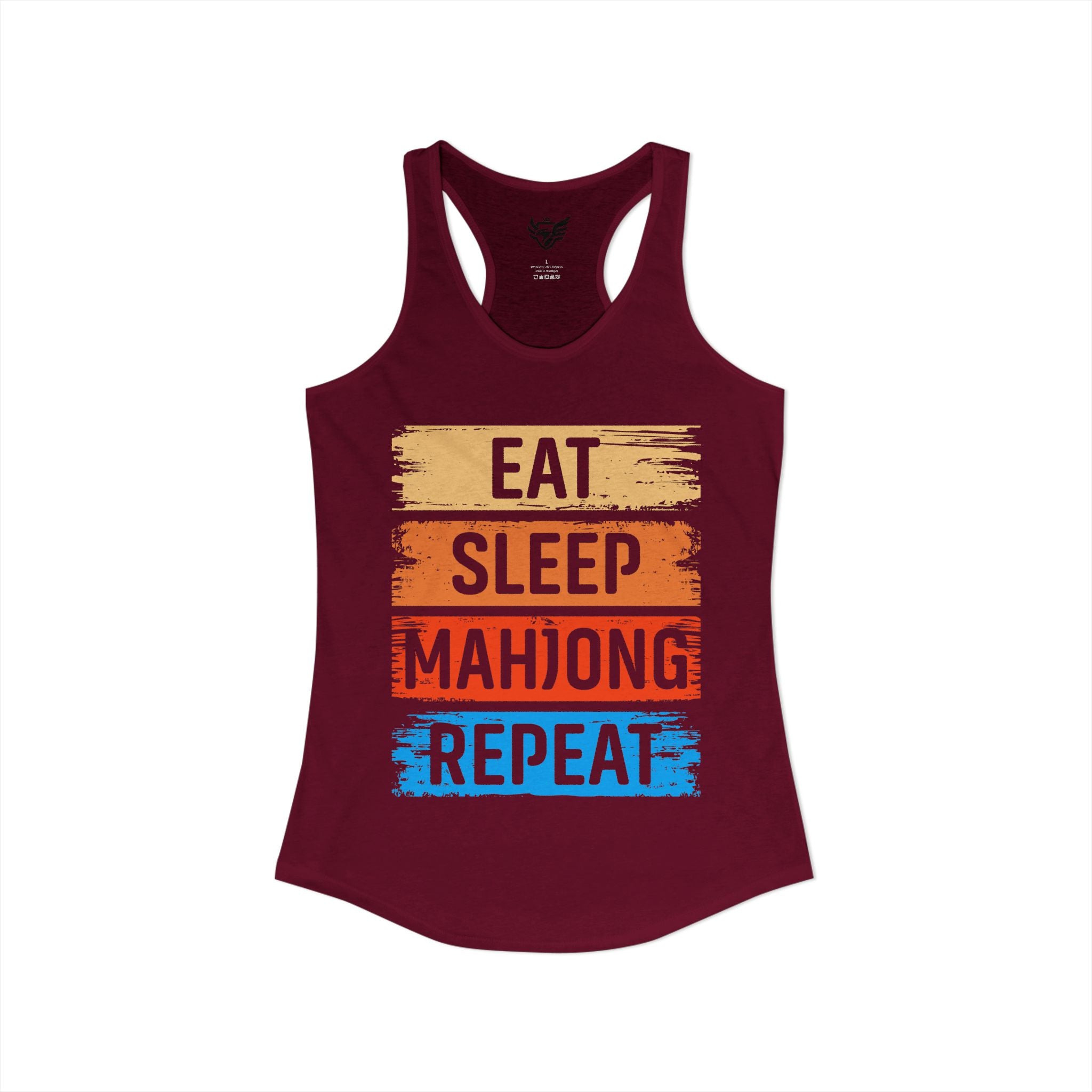 Eat Sleep Mahjong Repeat Ideal Racerback Tank
