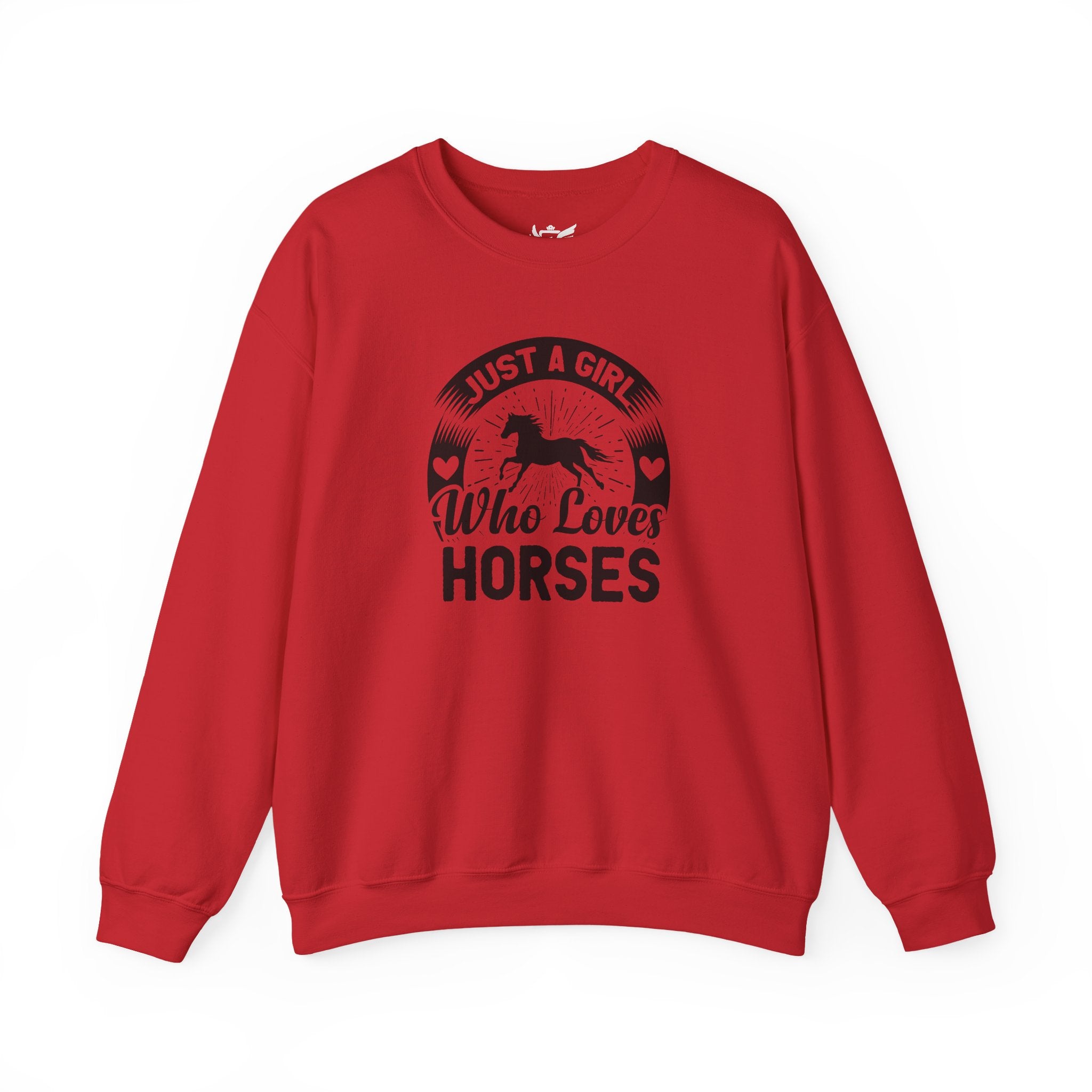 Just a Girl Who Loves Horses Heavy Blend™ Crewneck Sweatshirt