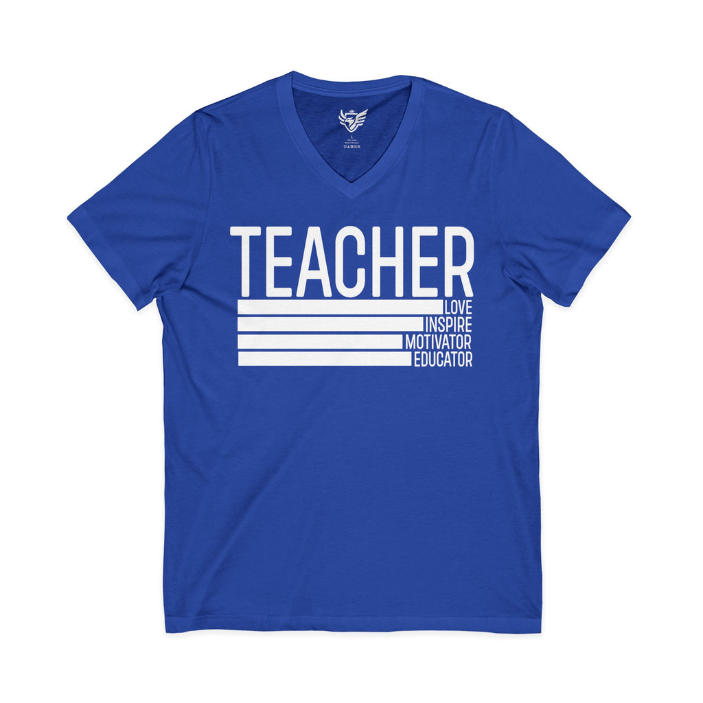 Teacher Jersey Short Sleeve V-Neck Tee