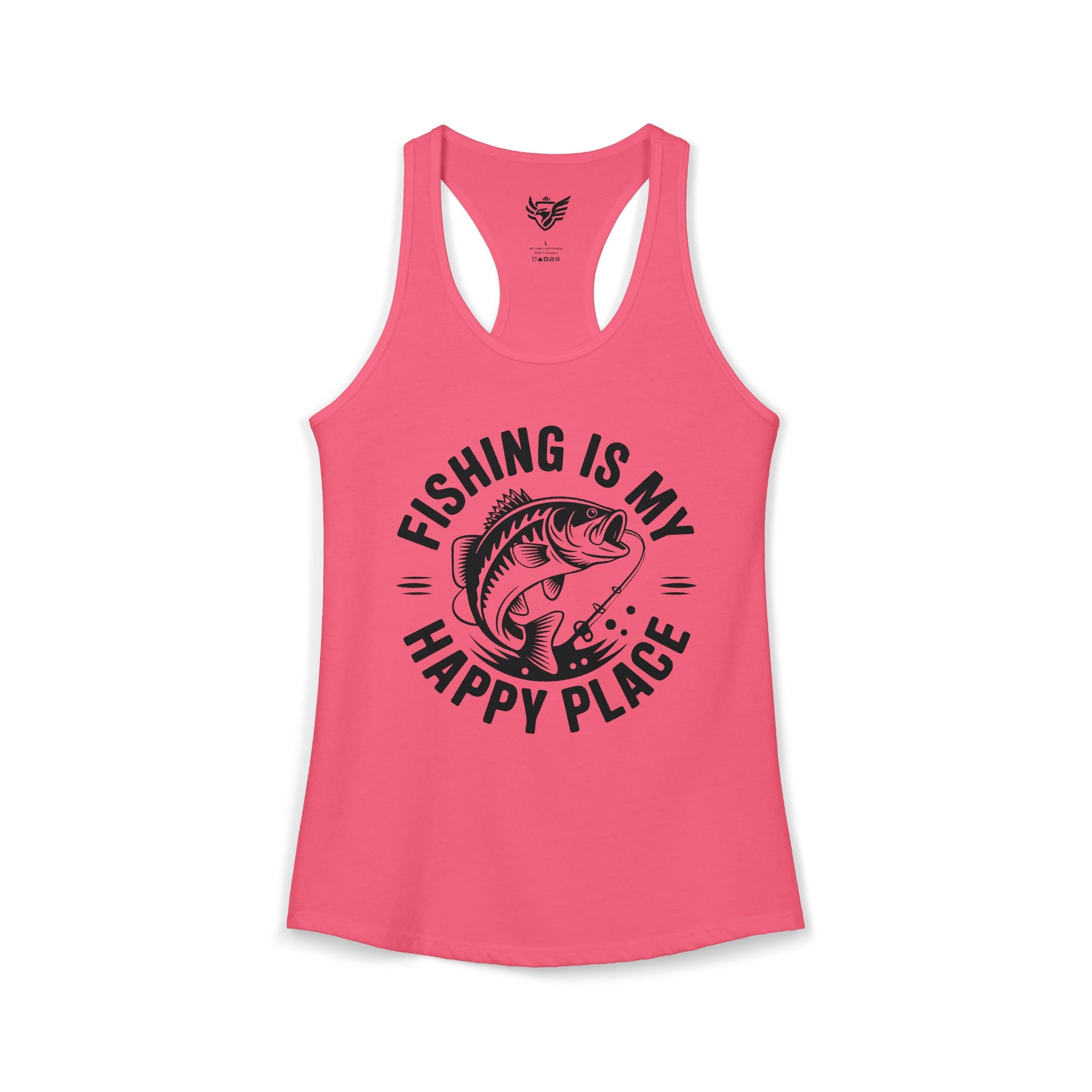 Fishing Is My Happy Place Ideal Racerback Tank