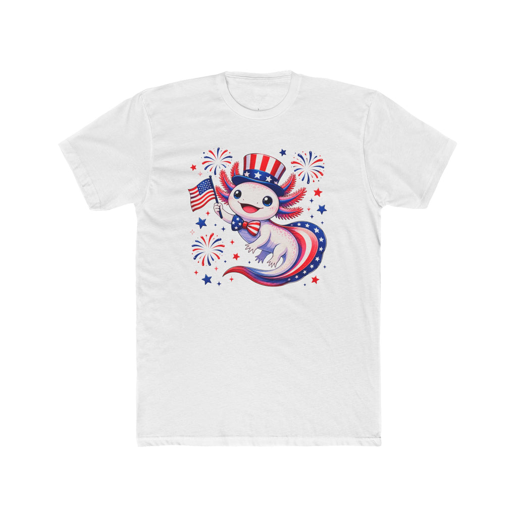 Patriotic Axolotl Cotton Crew Tee