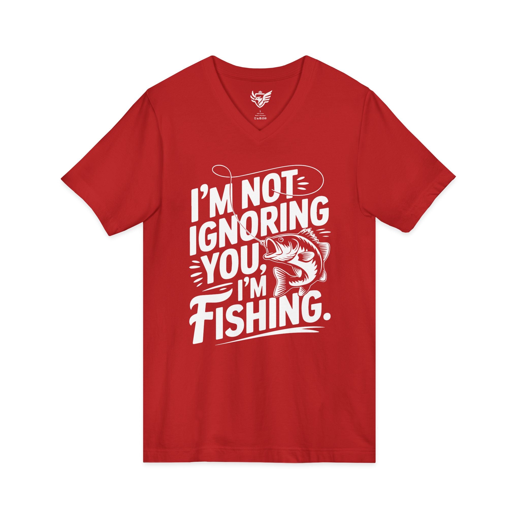 I'm Not Ignoring You Jersey Short Sleeve V-Neck Tee