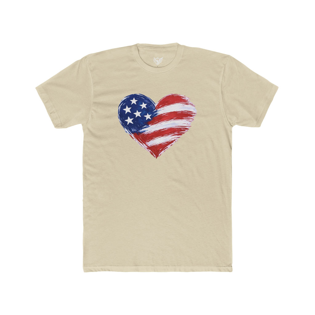 Heart Flag Cotton Crew Tee