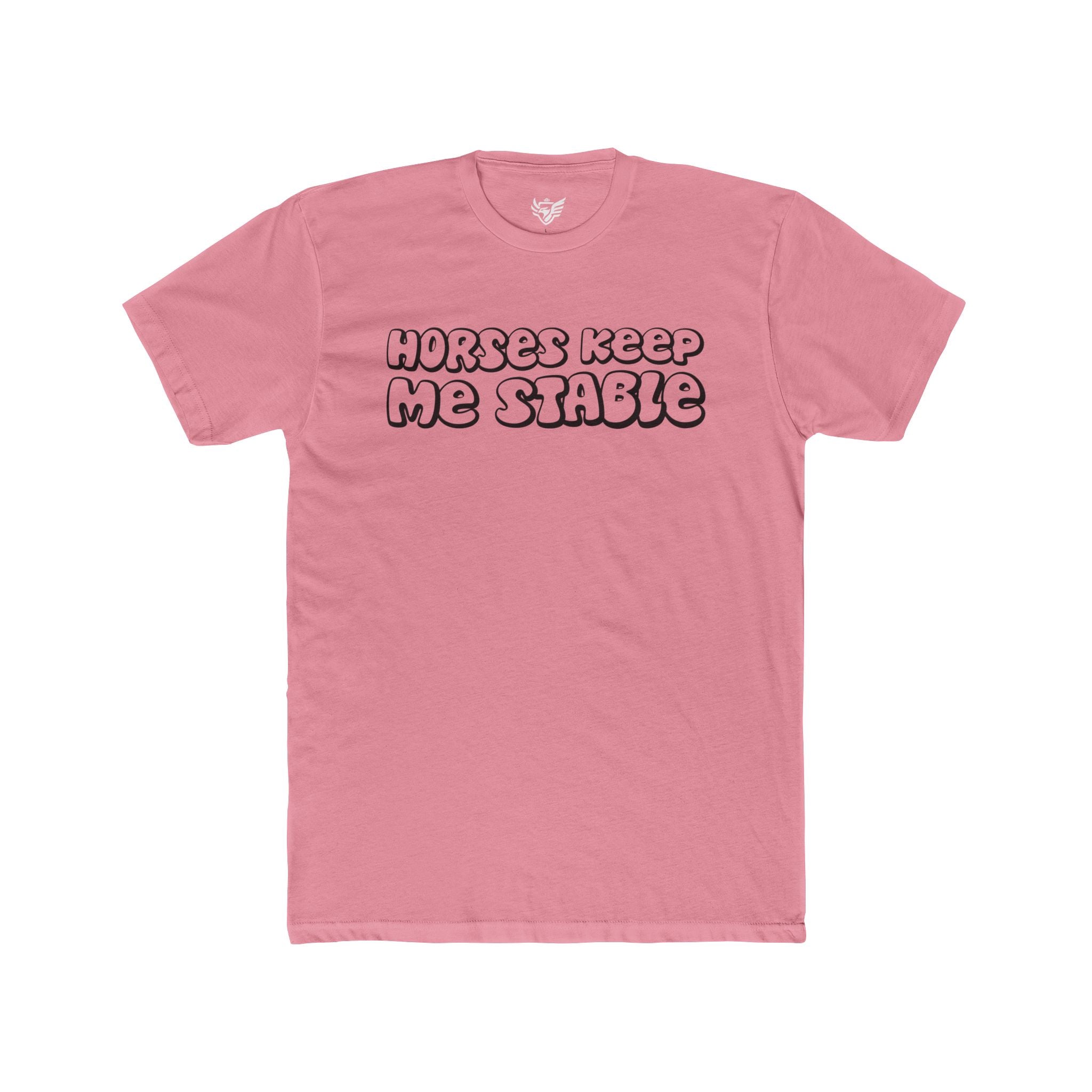 Horses Keep Me Stable Cotton Crew Tee