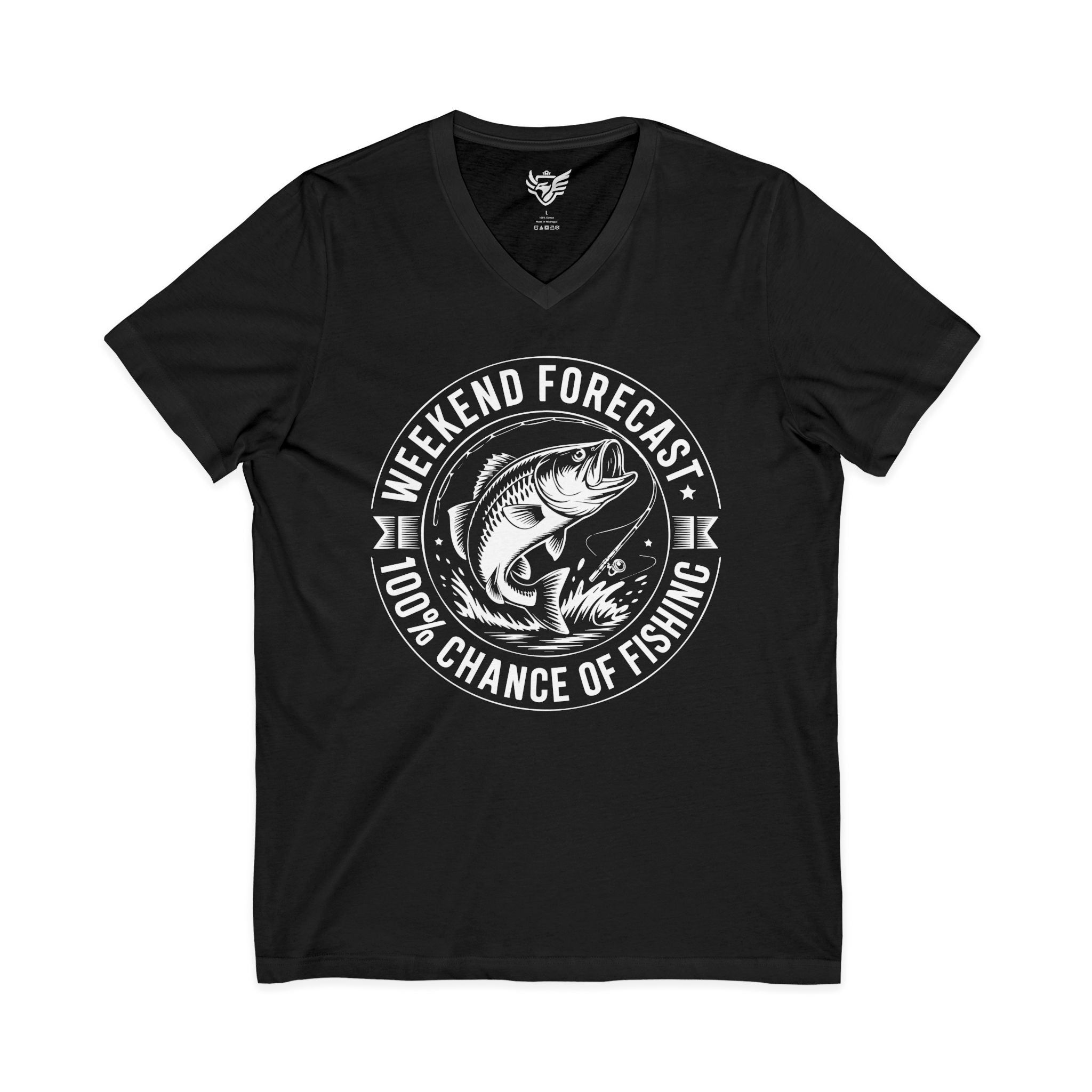 Weekend Forecast Jersey Short Sleeve V-Neck Tee