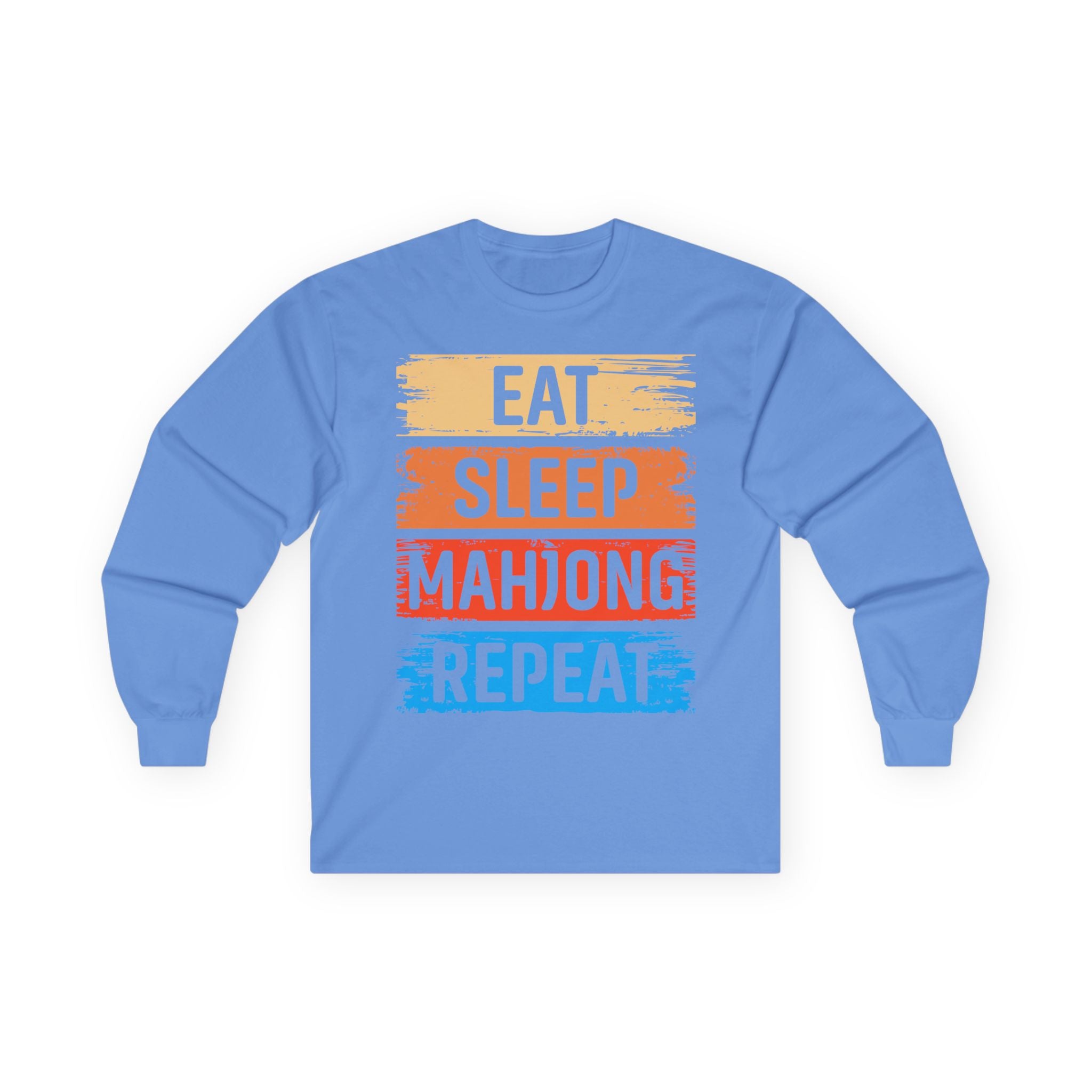 Eat Sleep Mahjong Repeat Cotton Long Sleeve Tee