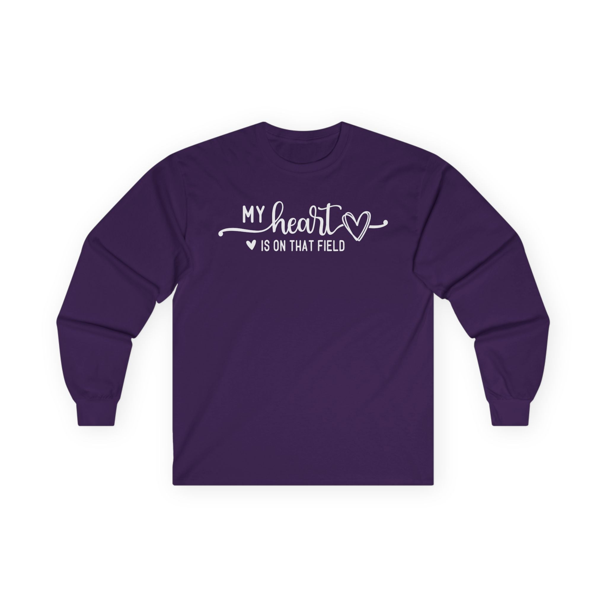 My Heart is on that Field Cotton Long Sleeve Tee