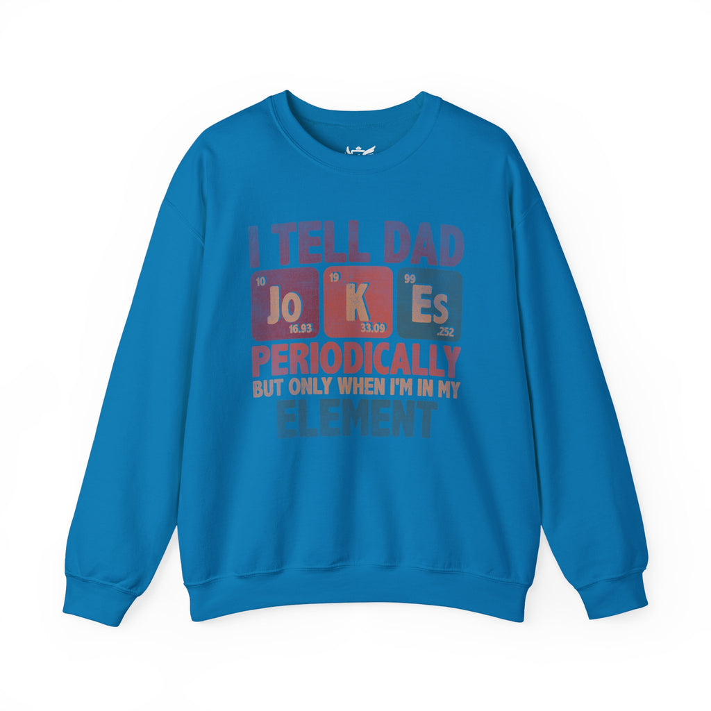 Dad Jokes Periodically Heavy Blend™ Crewneck Sweatshirt