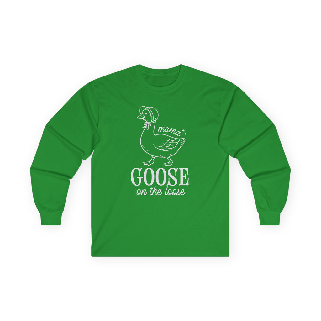 Mama Goose on the Loose Cotton Long Sleeve Tee