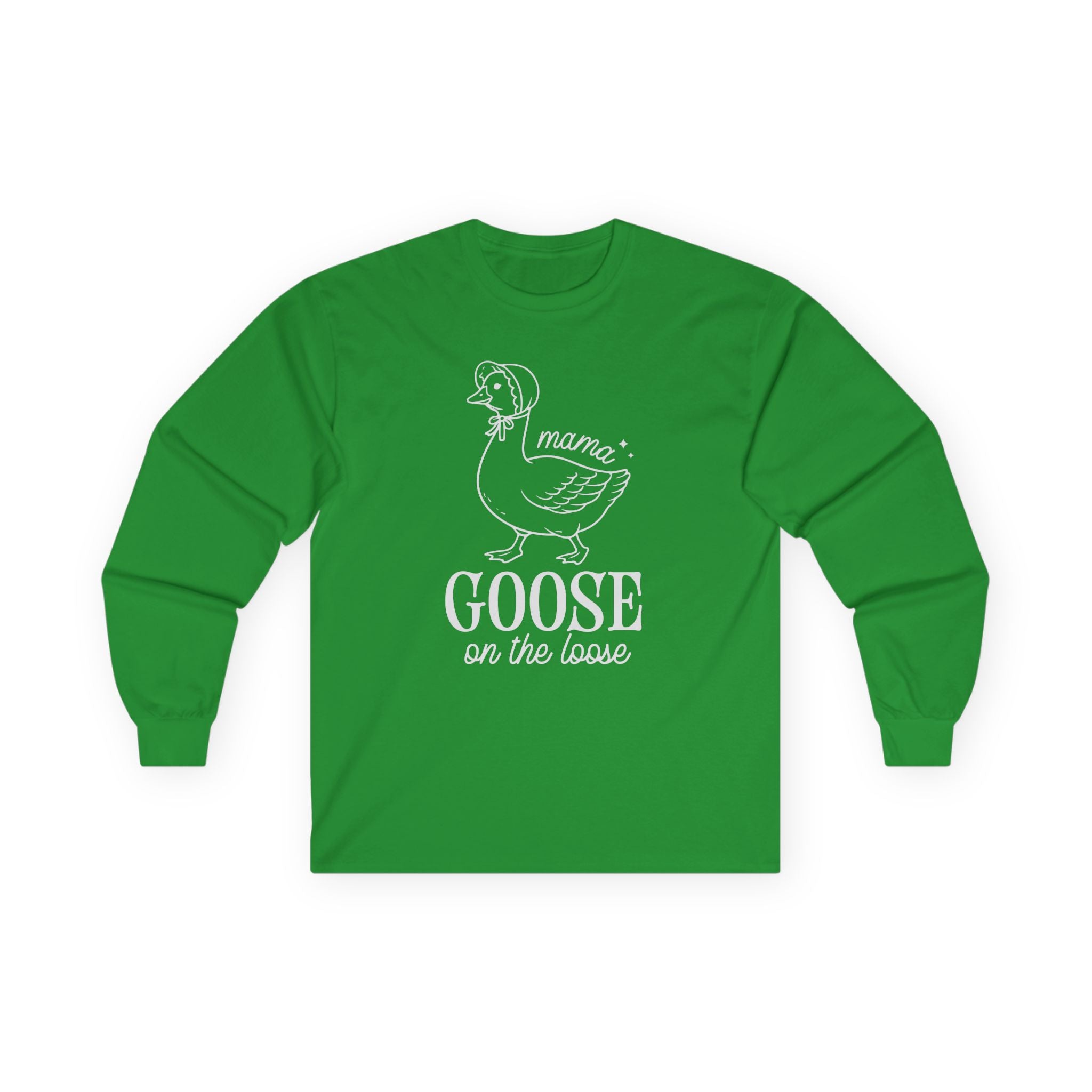 Mama Goose on the Loose Cotton Long Sleeve Tee