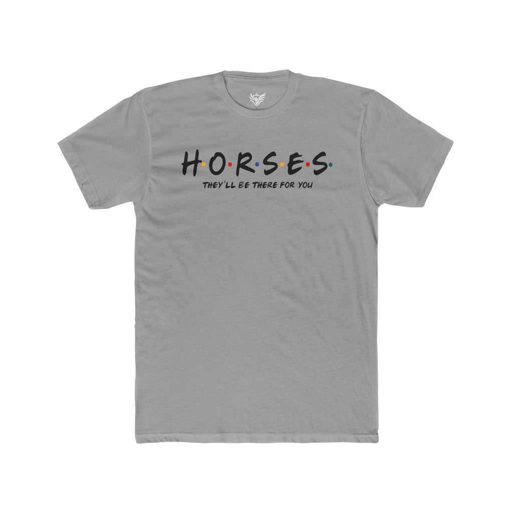Horses, Friends Theme Cotton Crew Tee