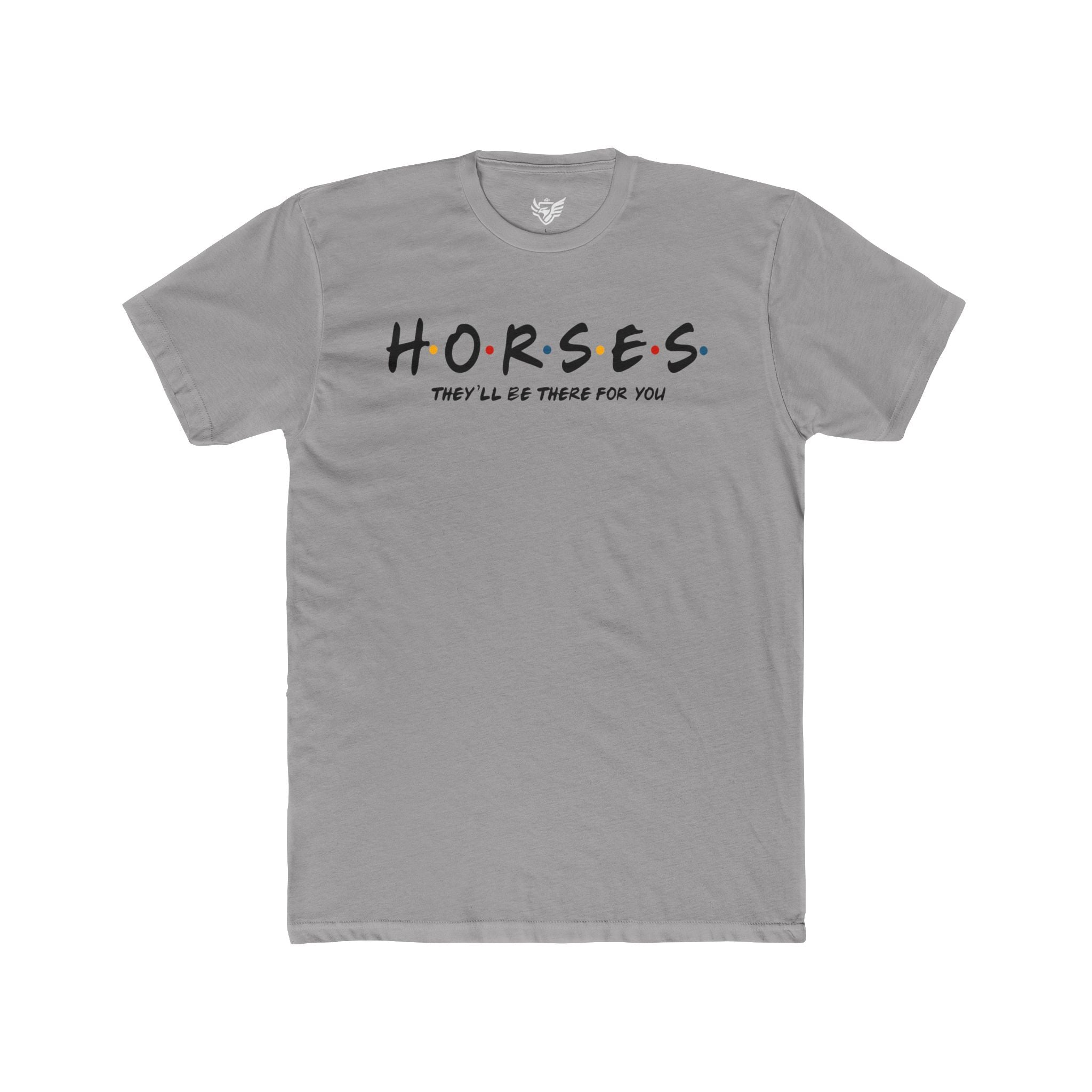 Horses, Friends Theme Cotton Crew Tee