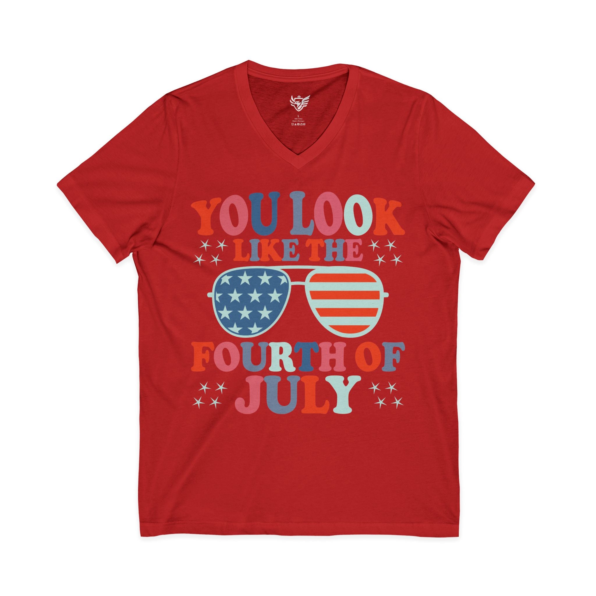 You Look Like Jersey Short Sleeve V-Neck Tee