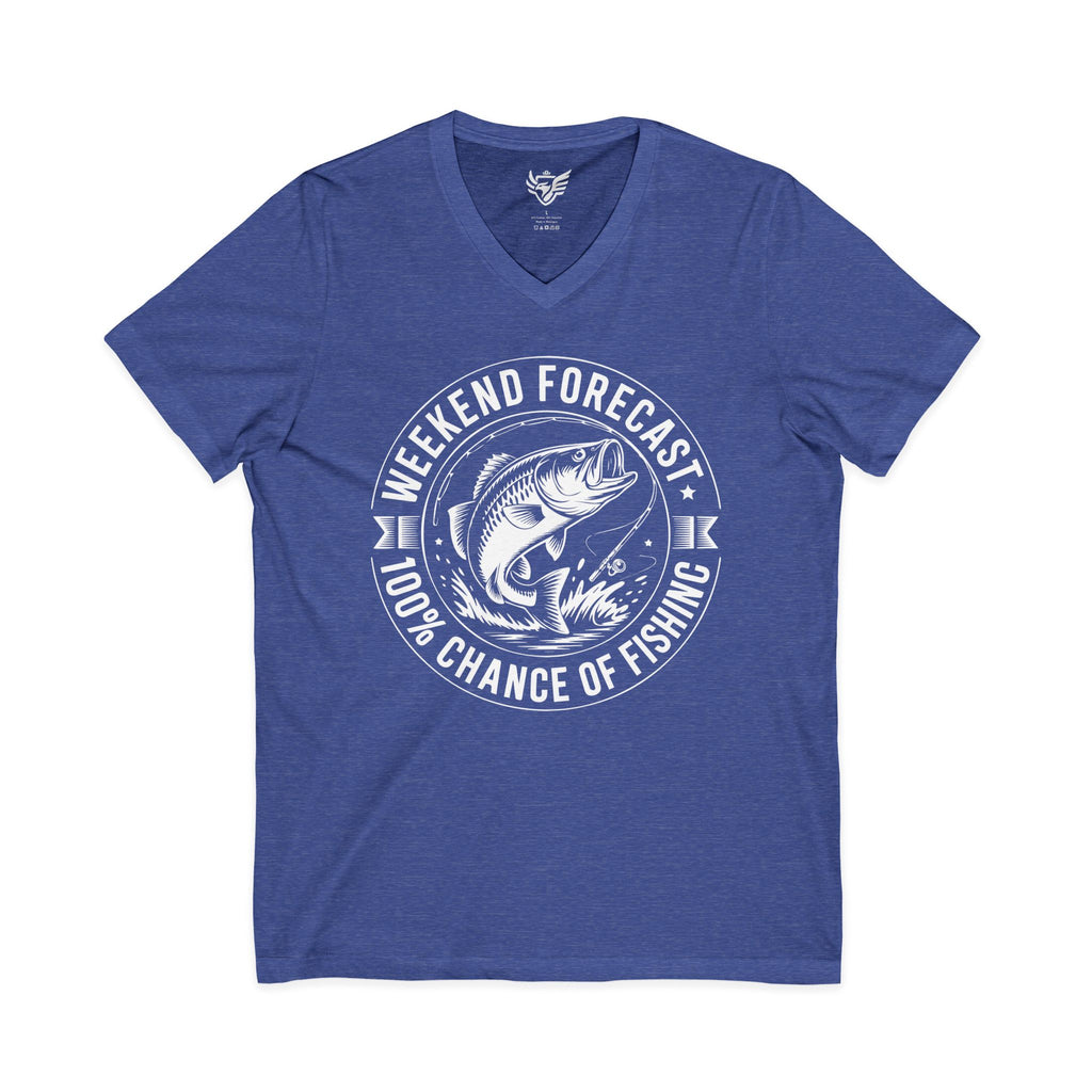 Weekend Forecast Jersey Short Sleeve V-Neck Tee