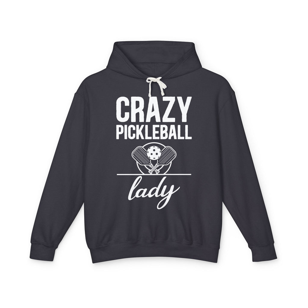 Crazy Pickleball Lady Lightweight Hooded Sweatshirt