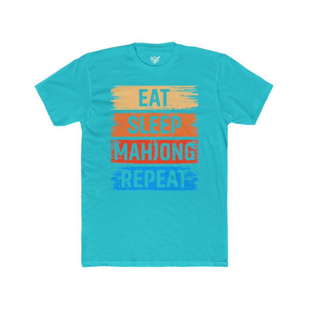 Eat Sleep Mahjong Repeat Cotton Crew Tee