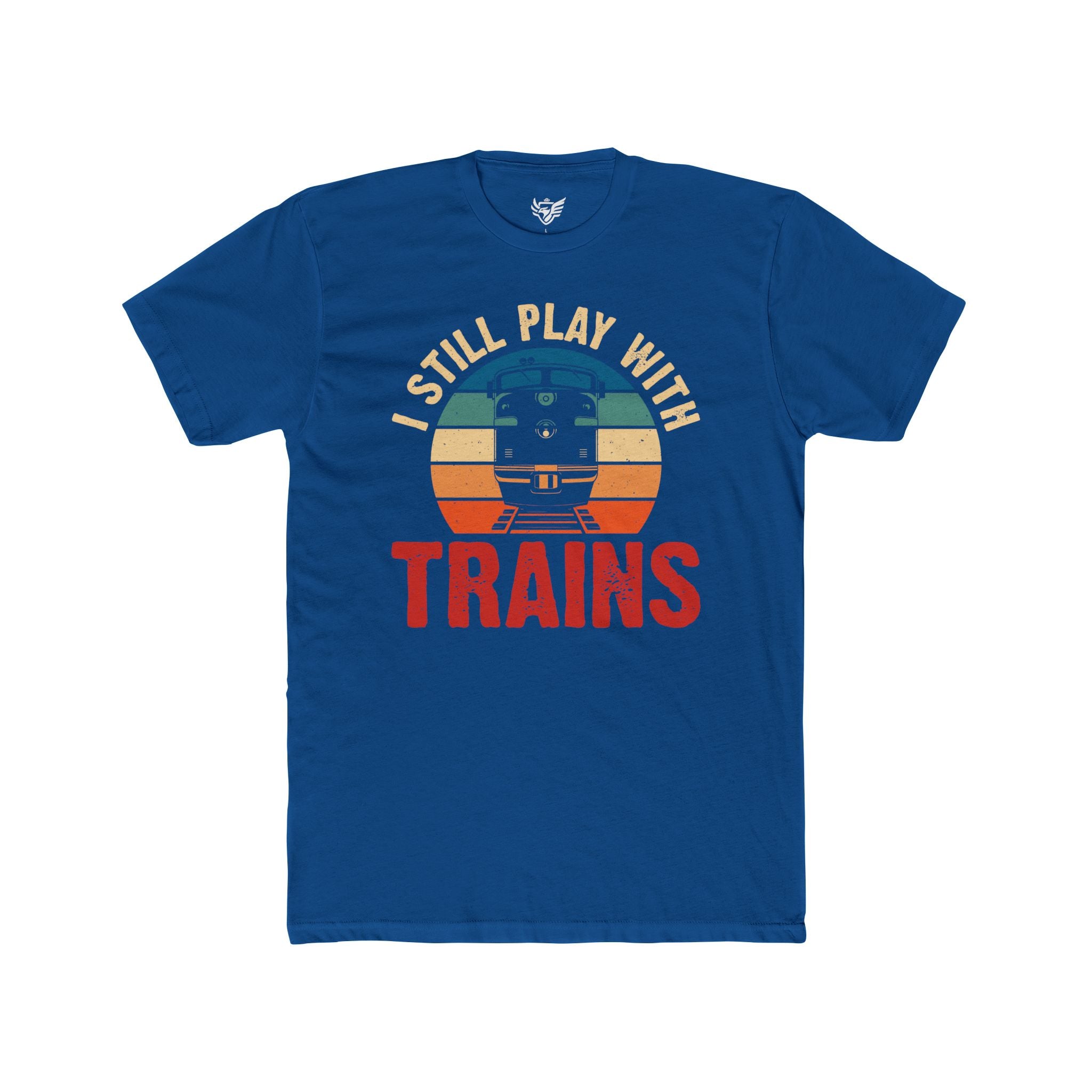 I Still Play With Trains Cotton Crew Tee