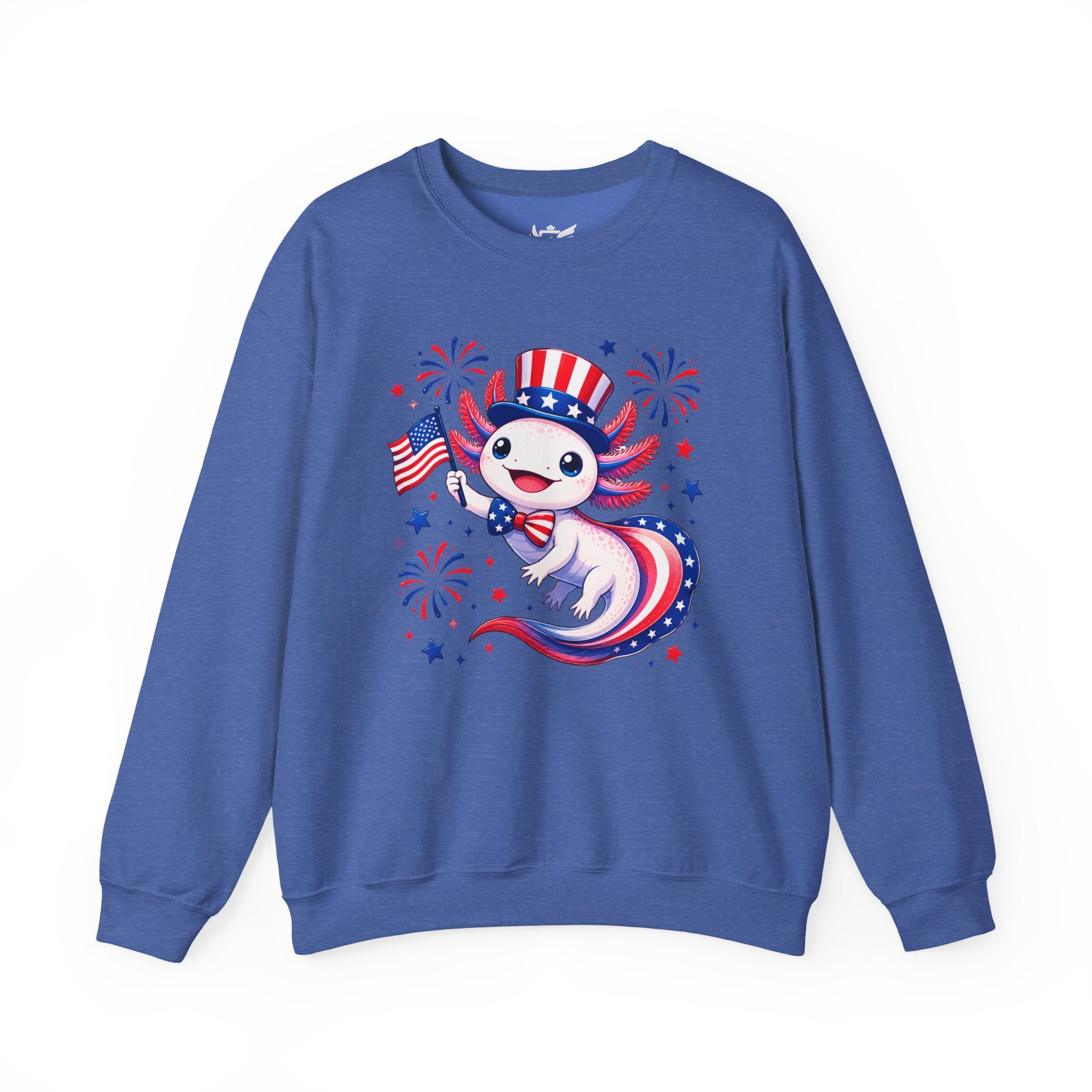 Patriotic Axolotl Heavy Blend™ Crewneck Sweatshirt
