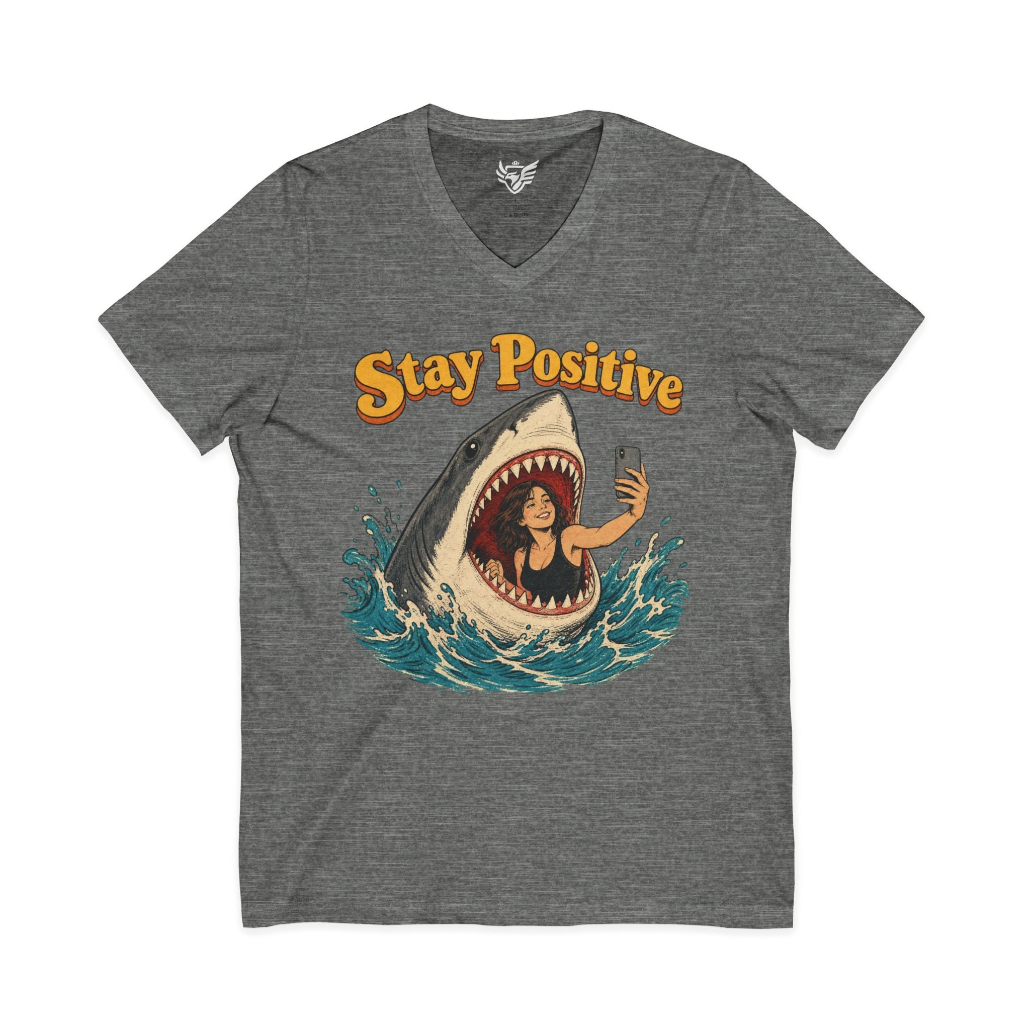 Stay Positive Jersey Short Sleeve V-Neck Tee