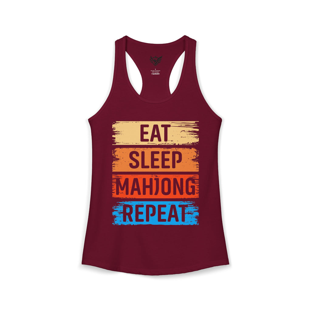 Eat Sleep Mahjong Repeat Ideal Racerback Tank