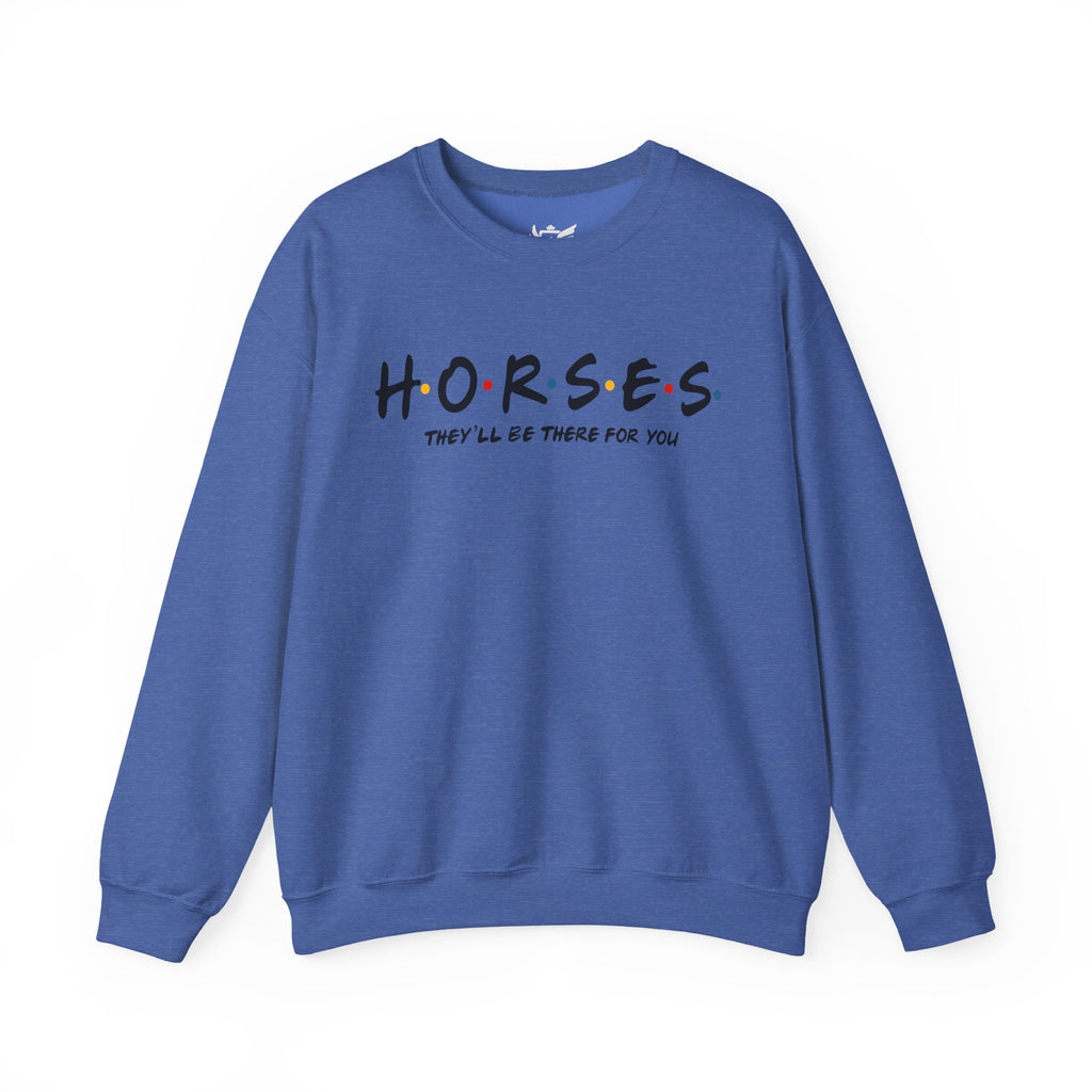 Horses, Friends Theme Heavy Blend™ Crewneck Sweatshirt