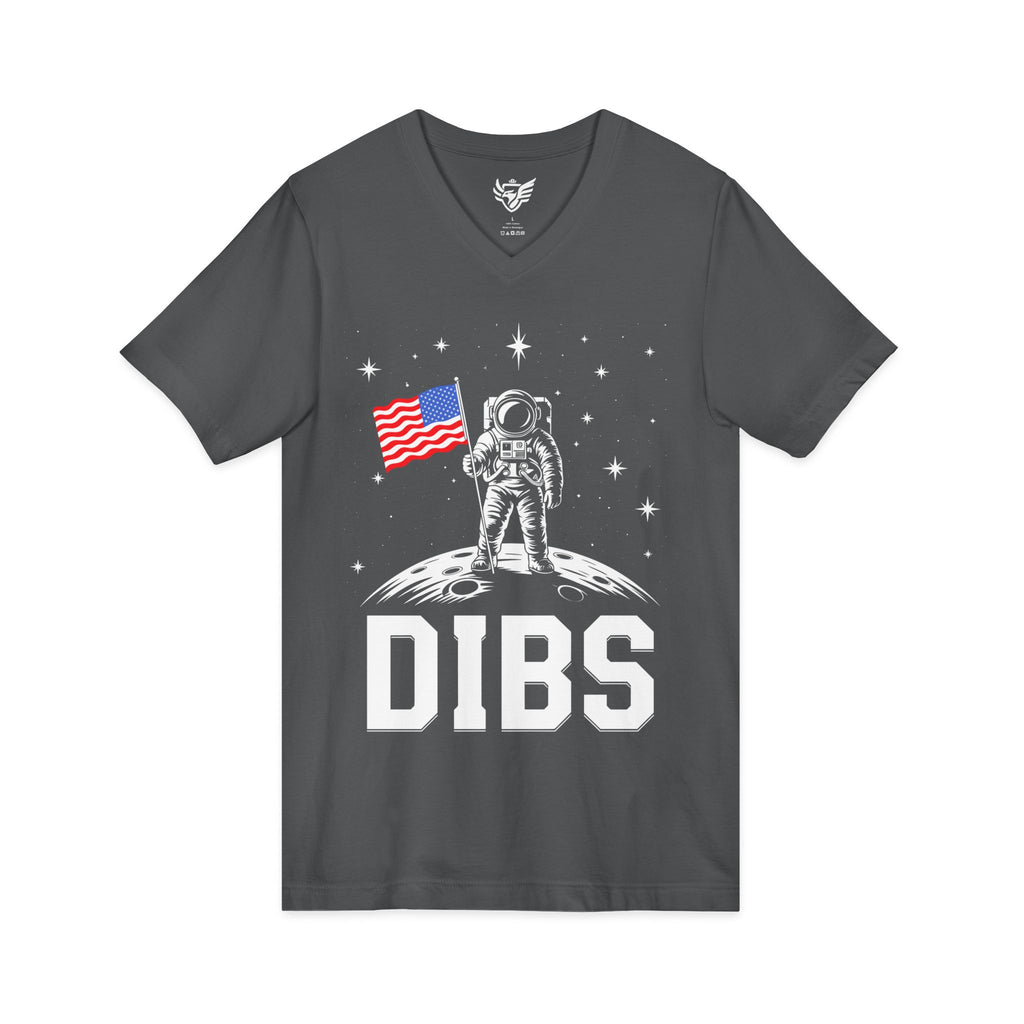 DIBS on the Moon Jersey Short Sleeve V-Neck Tee