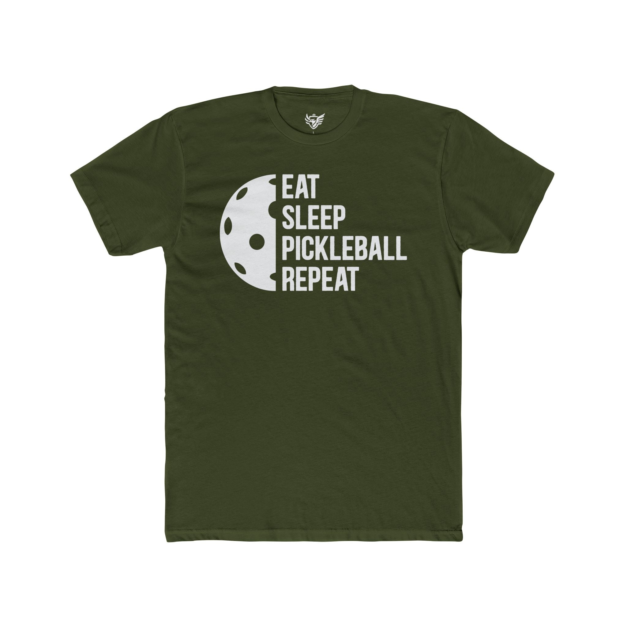 Eat Sleep Pickleball Repeat Cotton Crew Tee