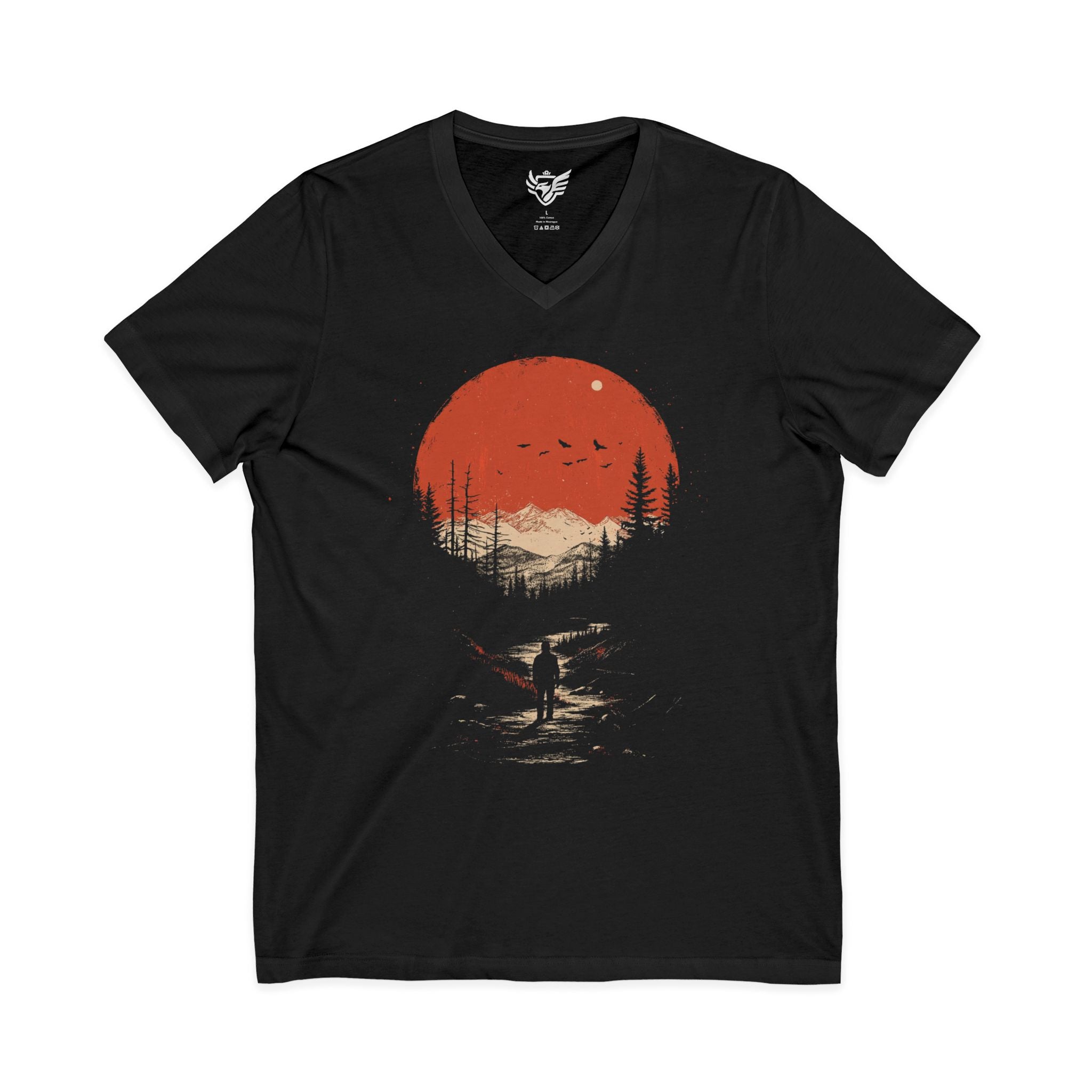 Solo Hike Jersey Short Sleeve V-Neck Tee