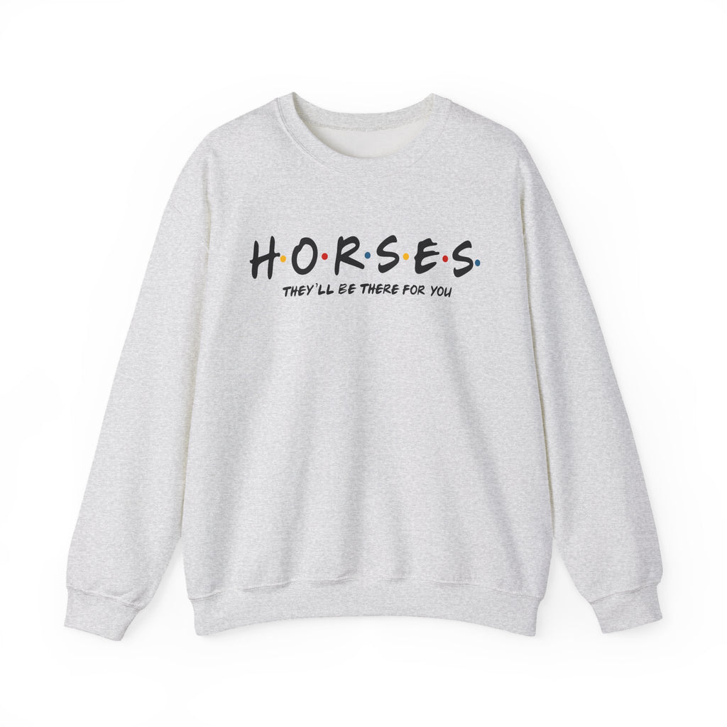Horses, Friends Theme Heavy Blend™ Crewneck Sweatshirt