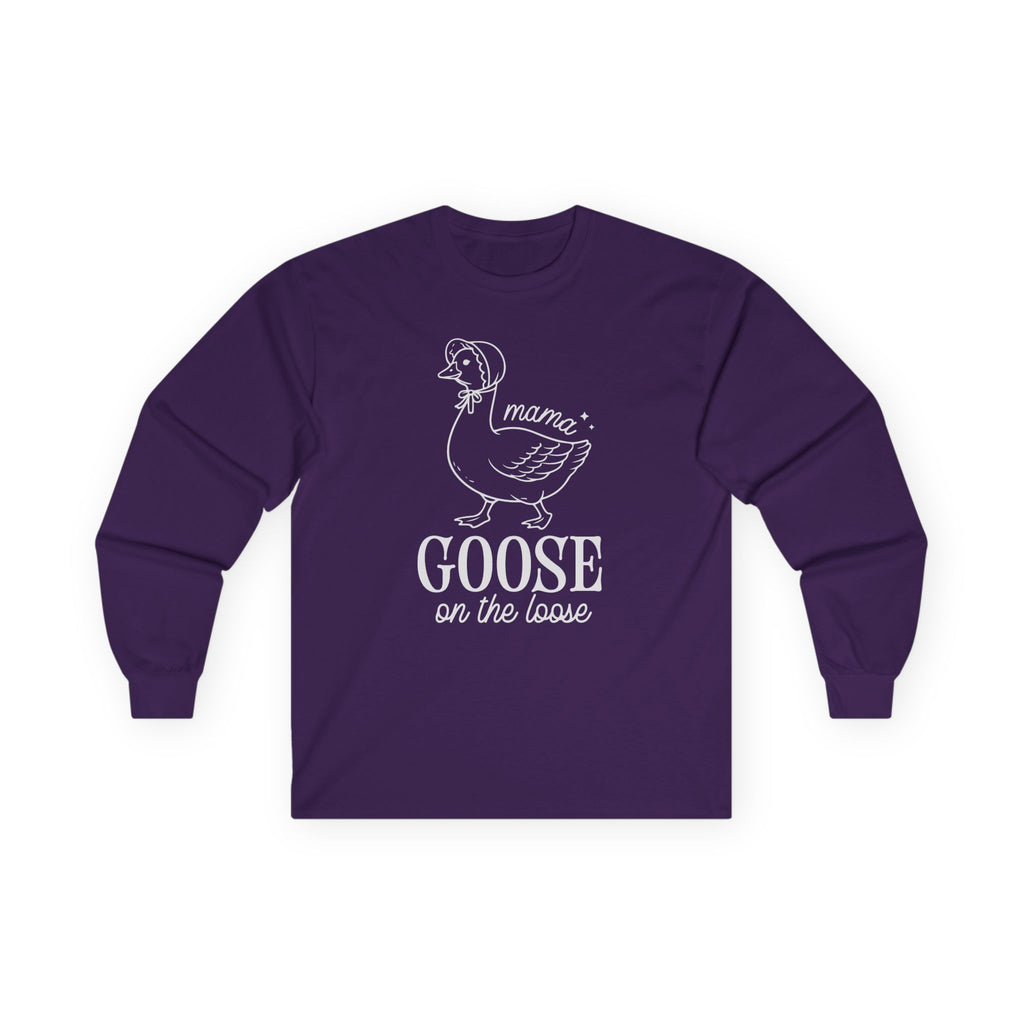 Mama Goose on the Loose Cotton Long Sleeve Tee