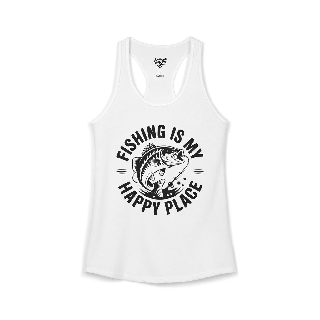 Fishing Is My Happy Place Ideal Racerback Tank