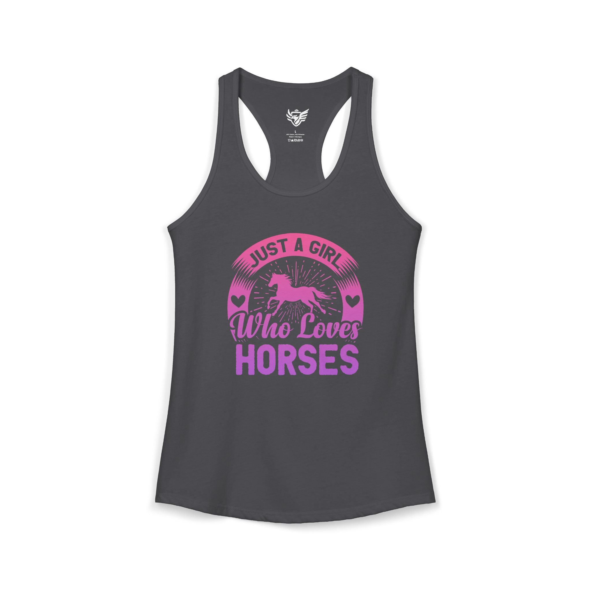 Just a Girl Who Loves Horses Ideal Racerback Tank