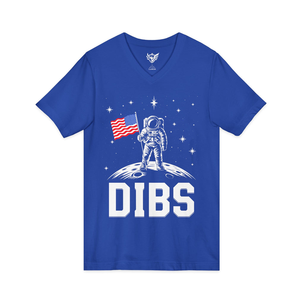 DIBS on the Moon Jersey Short Sleeve V-Neck Tee