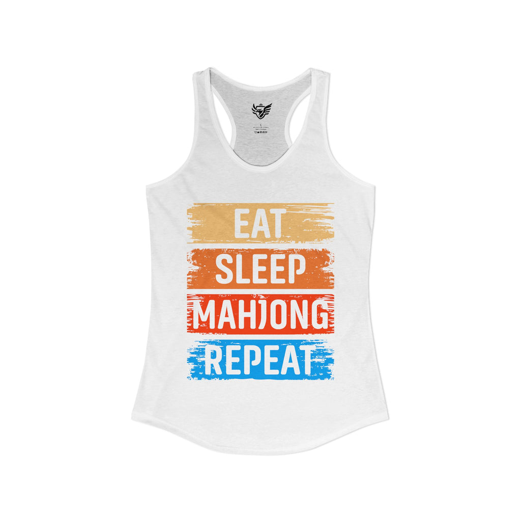 Eat Sleep Mahjong Repeat Ideal Racerback Tank