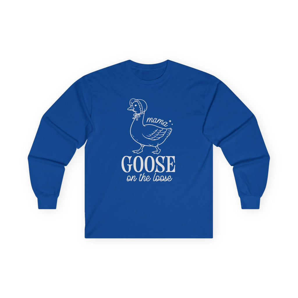 Mama Goose on the Loose Cotton Long Sleeve Tee