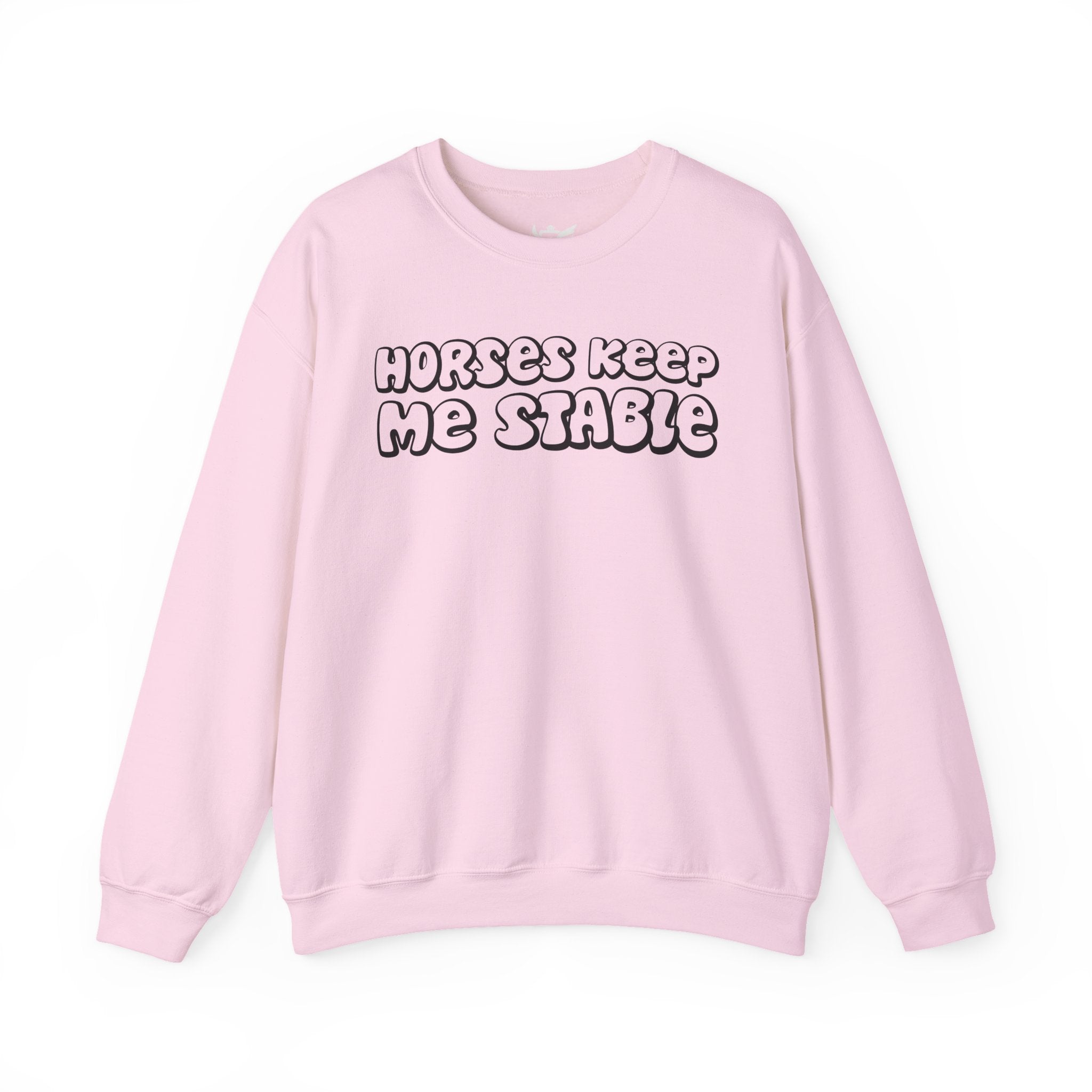 Horses Keep Me Stable Heavy Blend™ Crewneck Sweatshirt