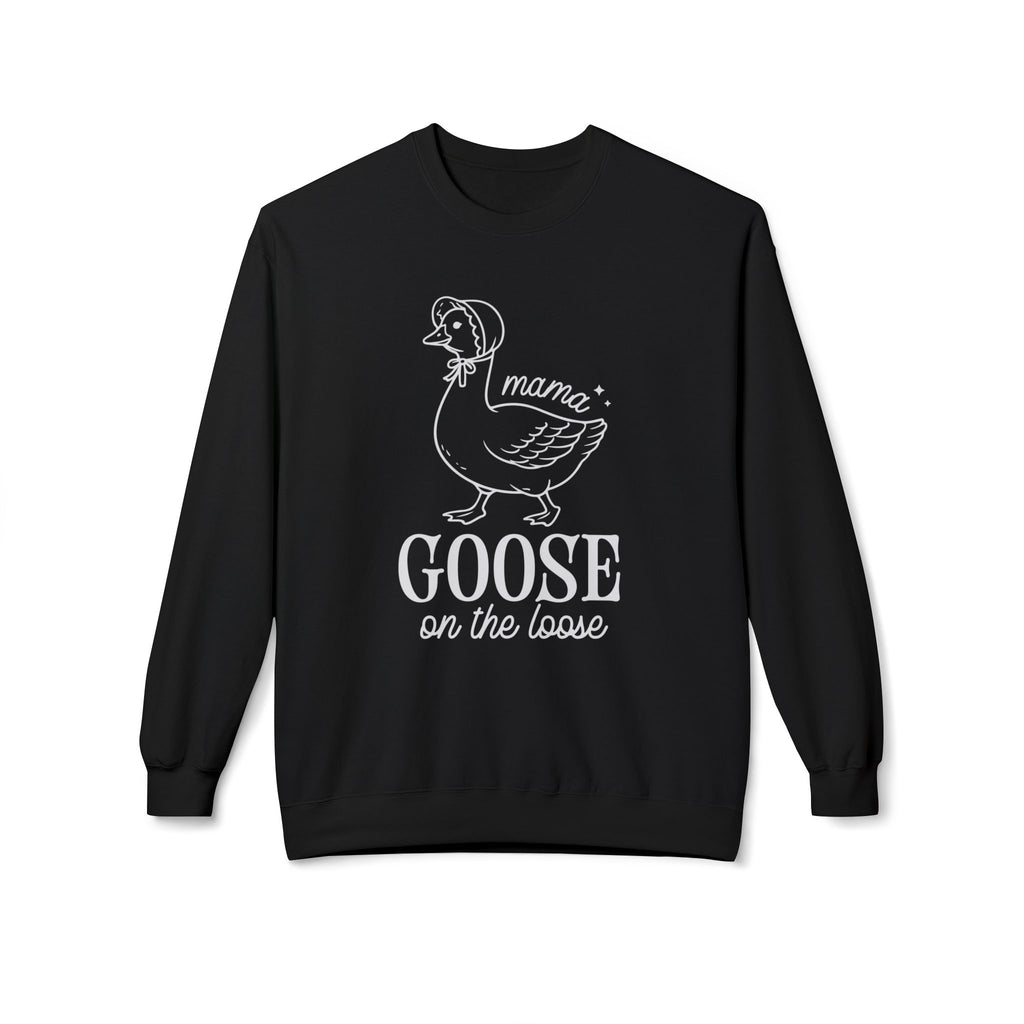 Mama Goose on the Loose Midweight Softstyle Fleece Crewneck Sweatshirt