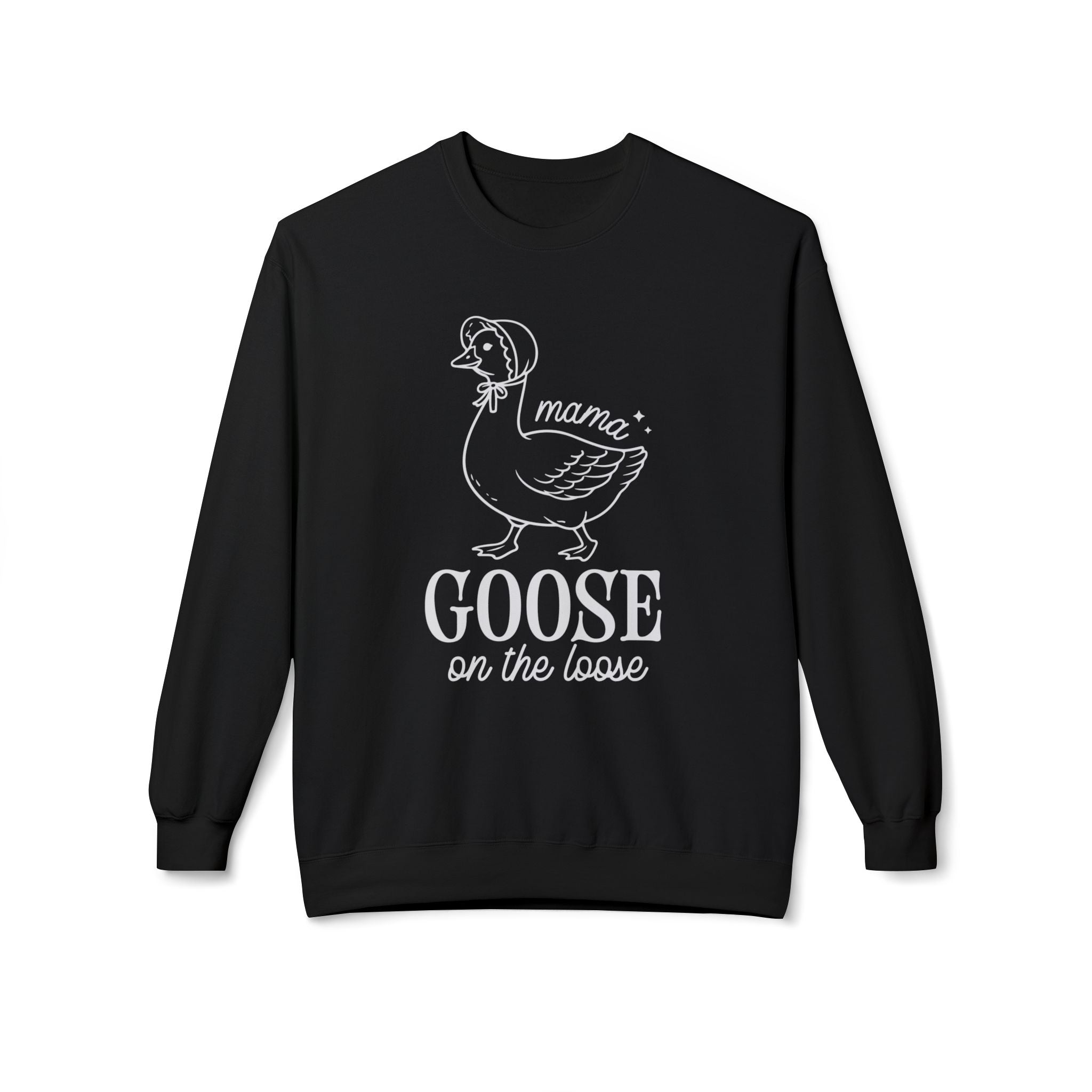 Mama Goose on the Loose Midweight Softstyle Fleece Crewneck Sweatshirt