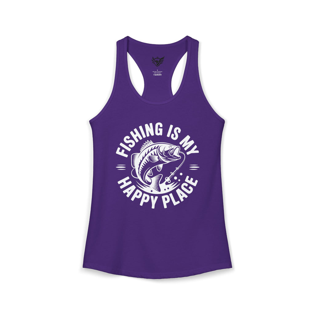 Fishing Is My Happy Place Ideal Racerback Tank