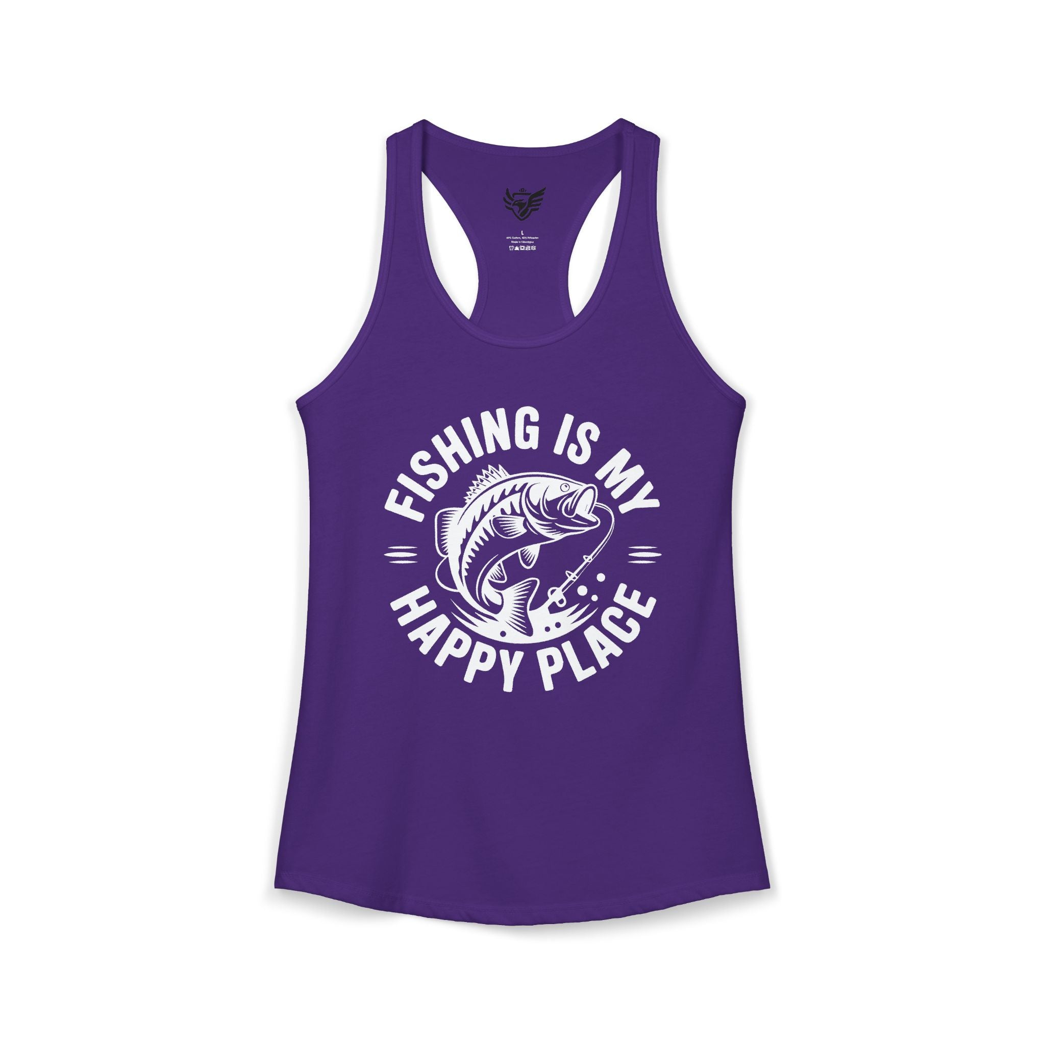 Fishing Is My Happy Place Ideal Racerback Tank