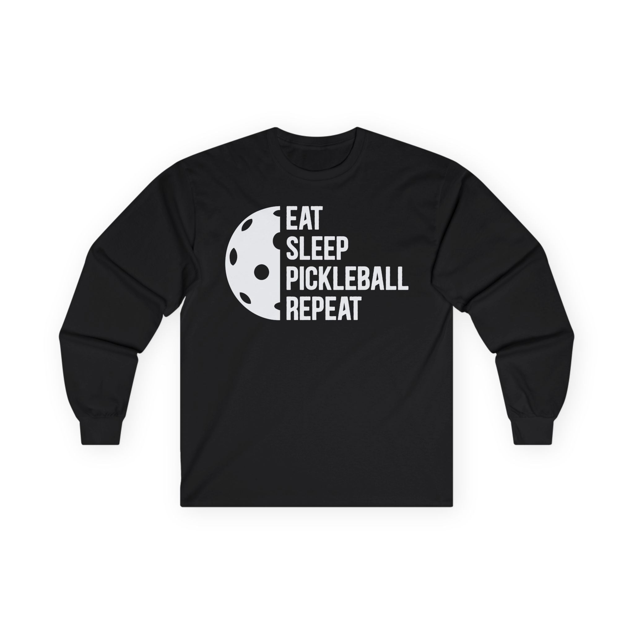 Eat Sleep Pickleball Repeat Cotton Long Sleeve Tee