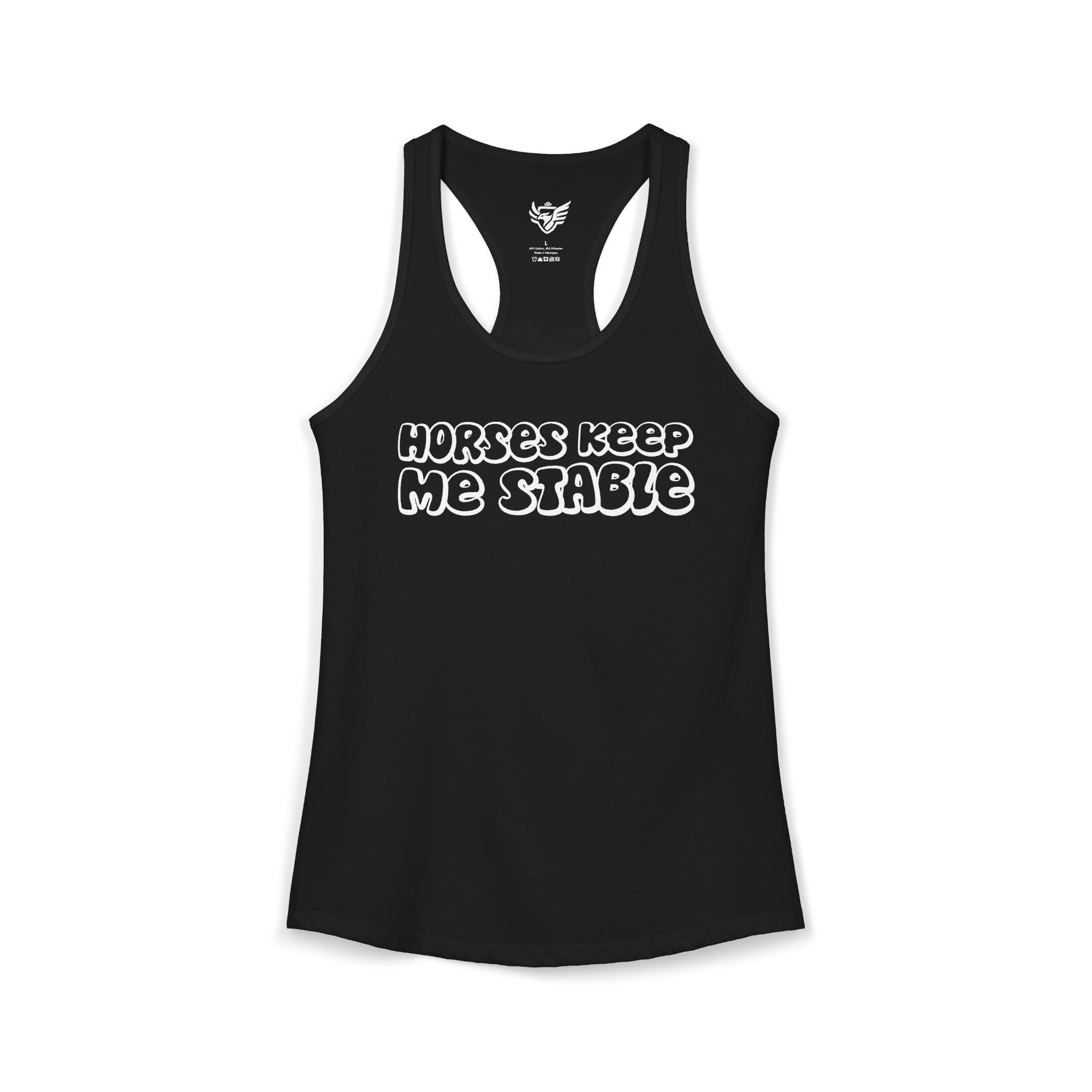 Horses Keep Me Stable Ideal Racerback Tank