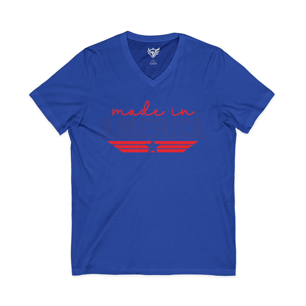 Made In America Jersey Short Sleeve V-Neck Tee