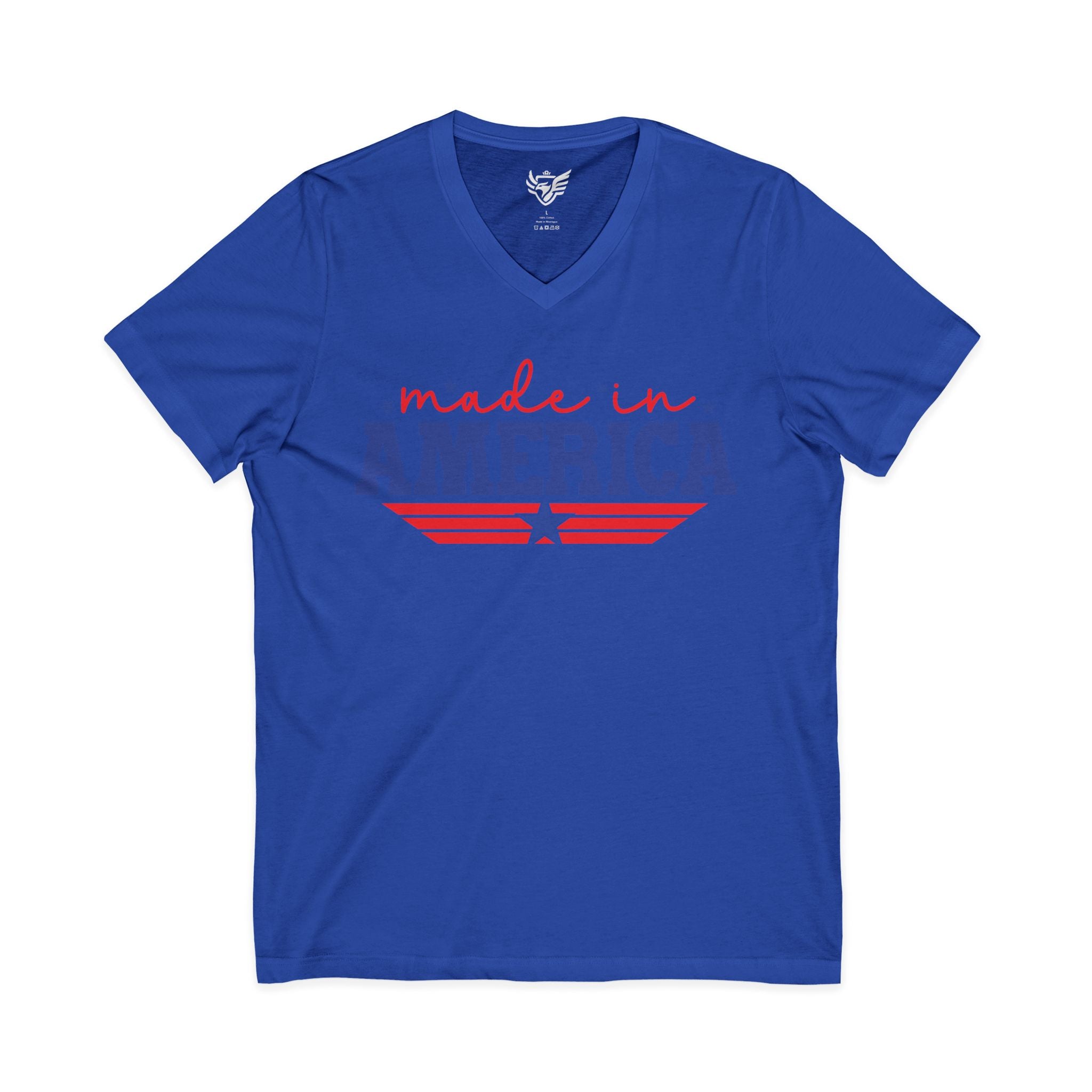 Made In America Jersey Short Sleeve V-Neck Tee