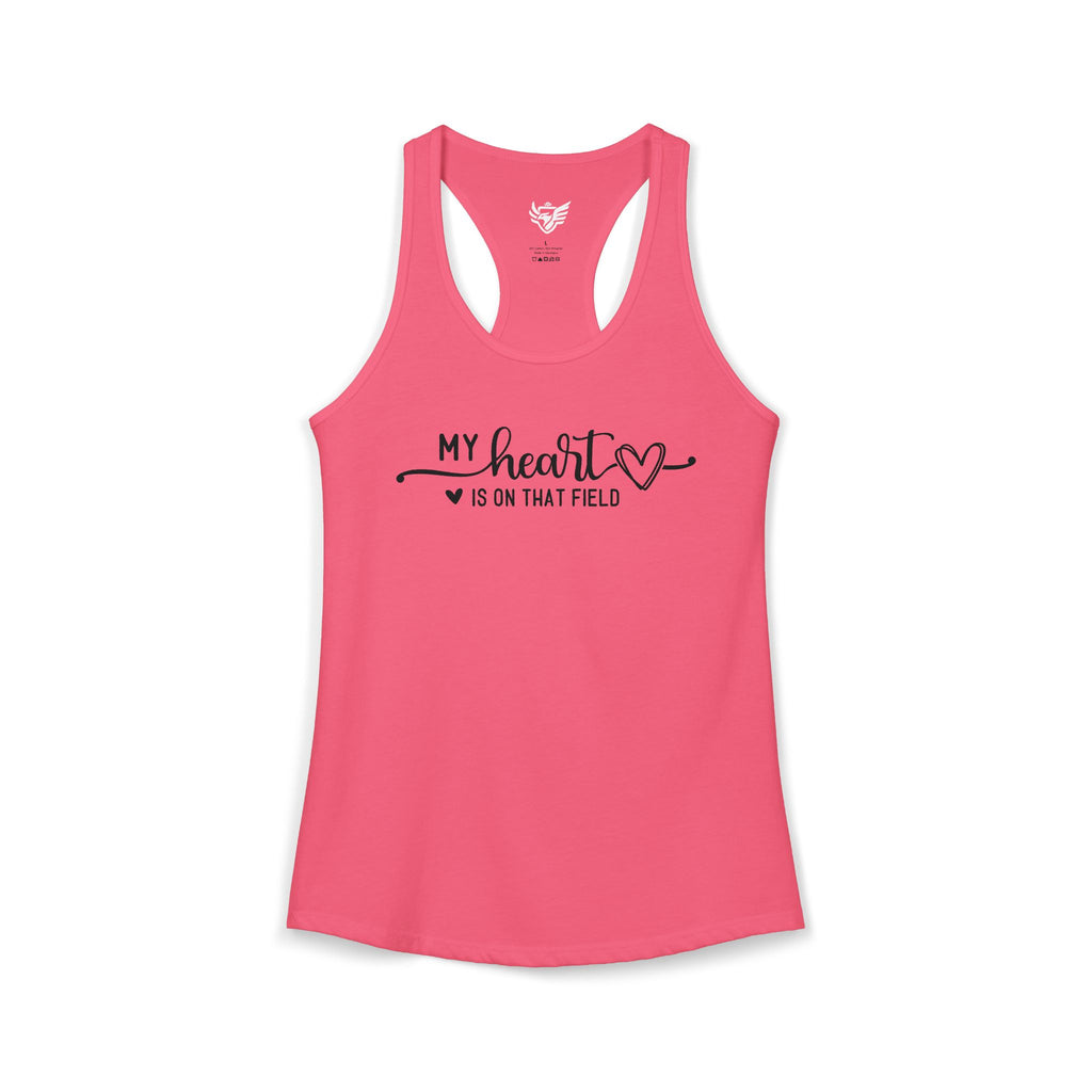 My Heart is on that Field Ideal Racerback Tank