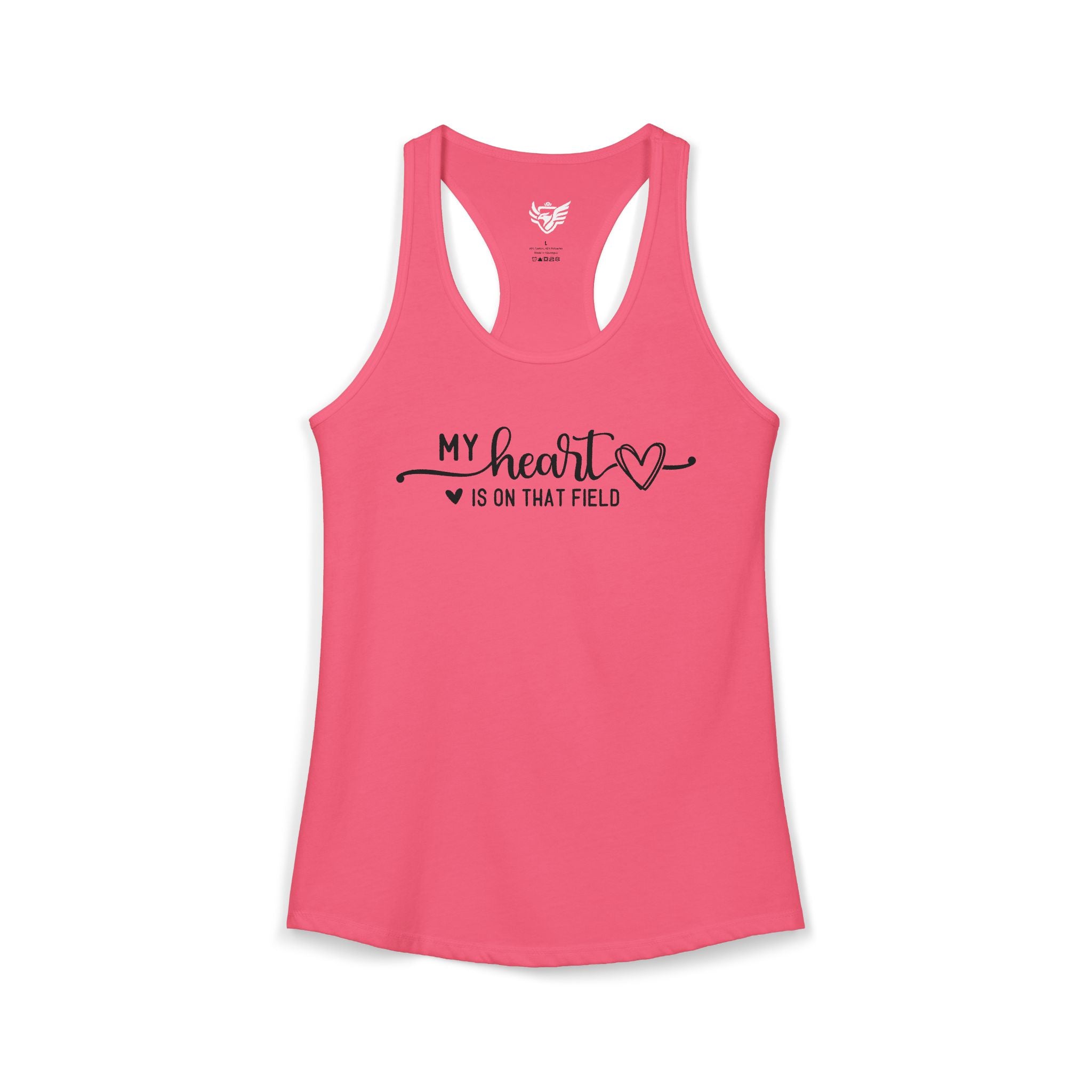 My Heart is on that Field Ideal Racerback Tank