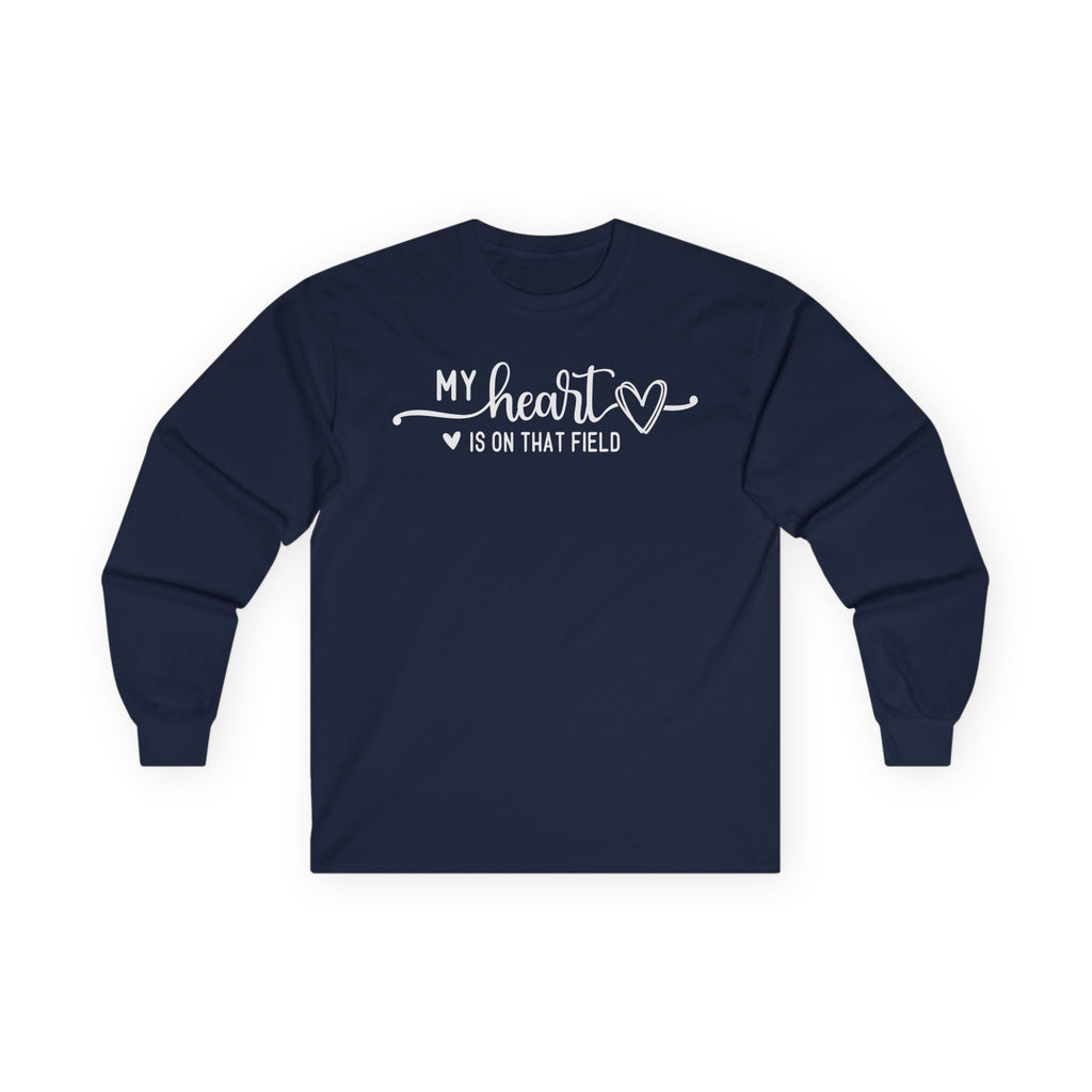 My Heart is on that Field Cotton Long Sleeve Tee